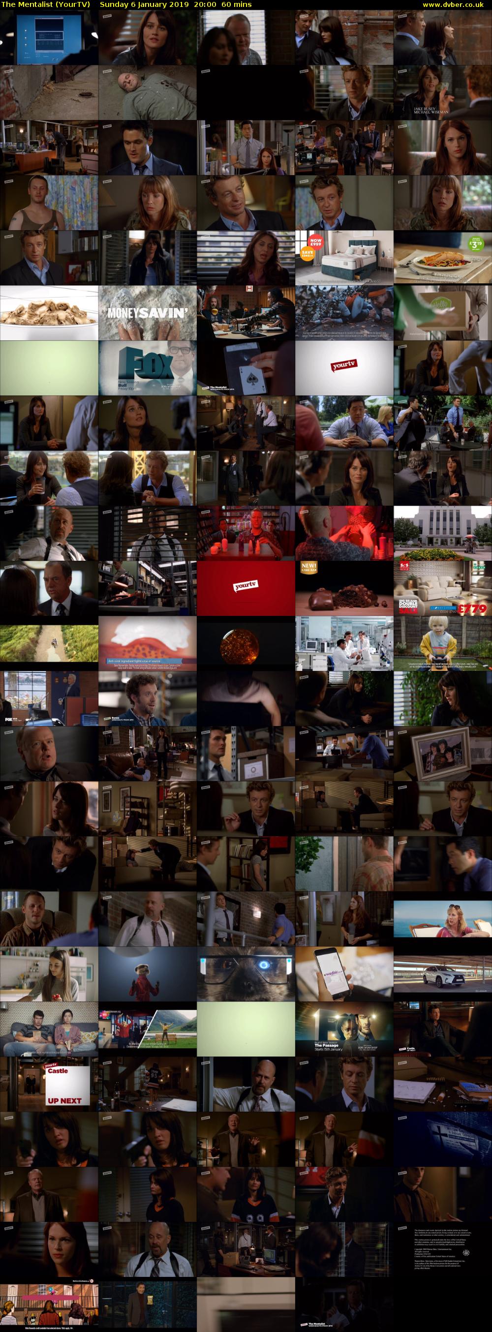 The Mentalist (YourTV) Sunday 6 January 2019 20:00 - 21:00