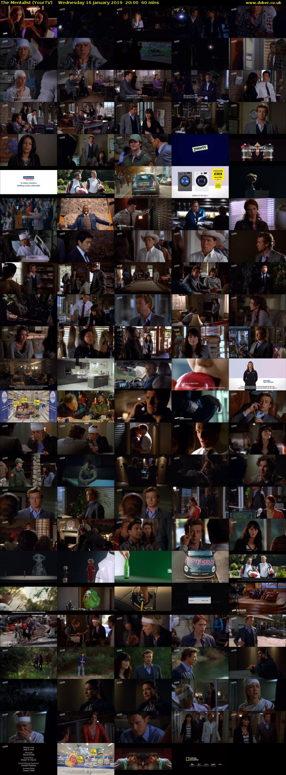 The Mentalist (YourTV) Wednesday 16 January 2019 20:00 - 21:00