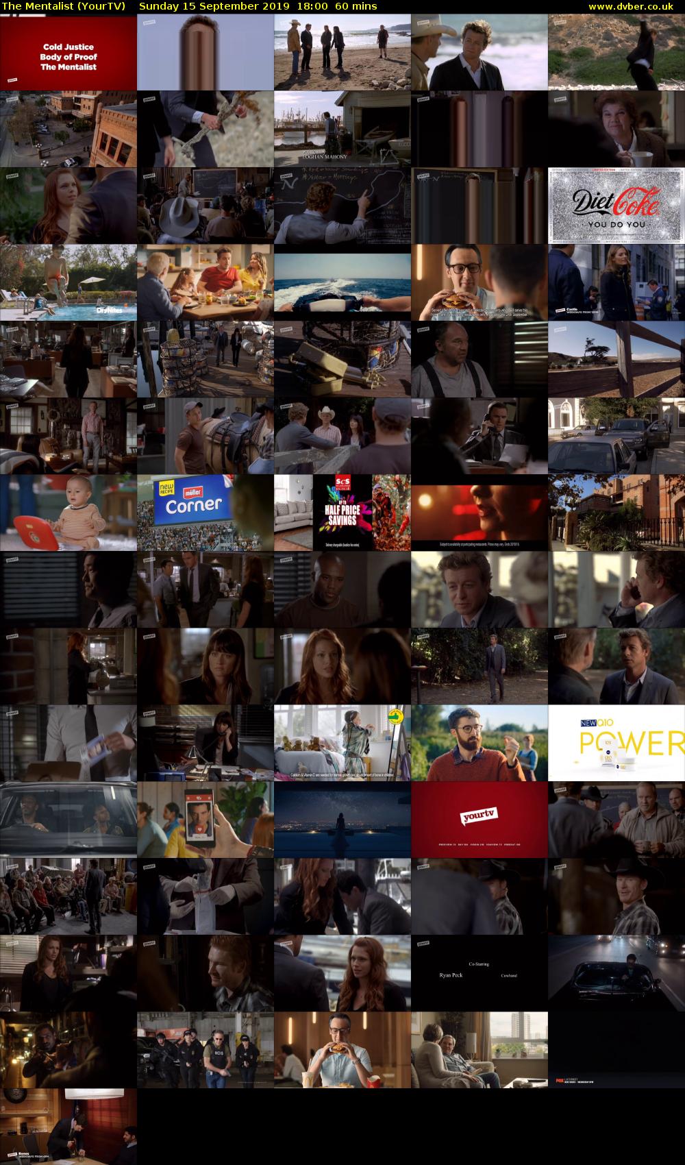 The Mentalist (YourTV) Sunday 15 September 2019 18:00 - 19:00