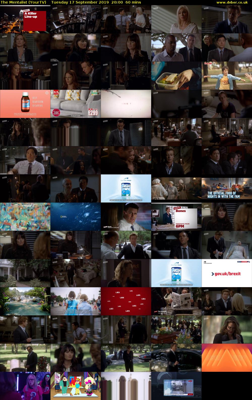The Mentalist (YourTV) Tuesday 17 September 2019 20:00 - 21:00