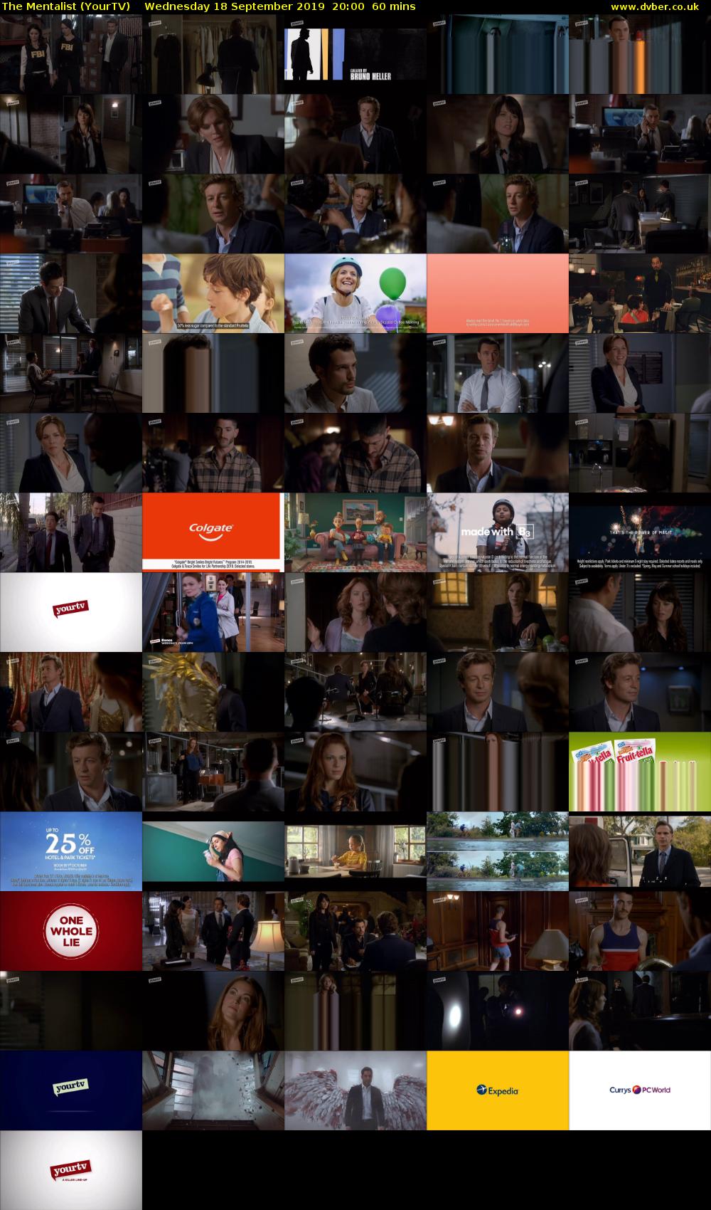 The Mentalist (YourTV) Wednesday 18 September 2019 20:00 - 21:00