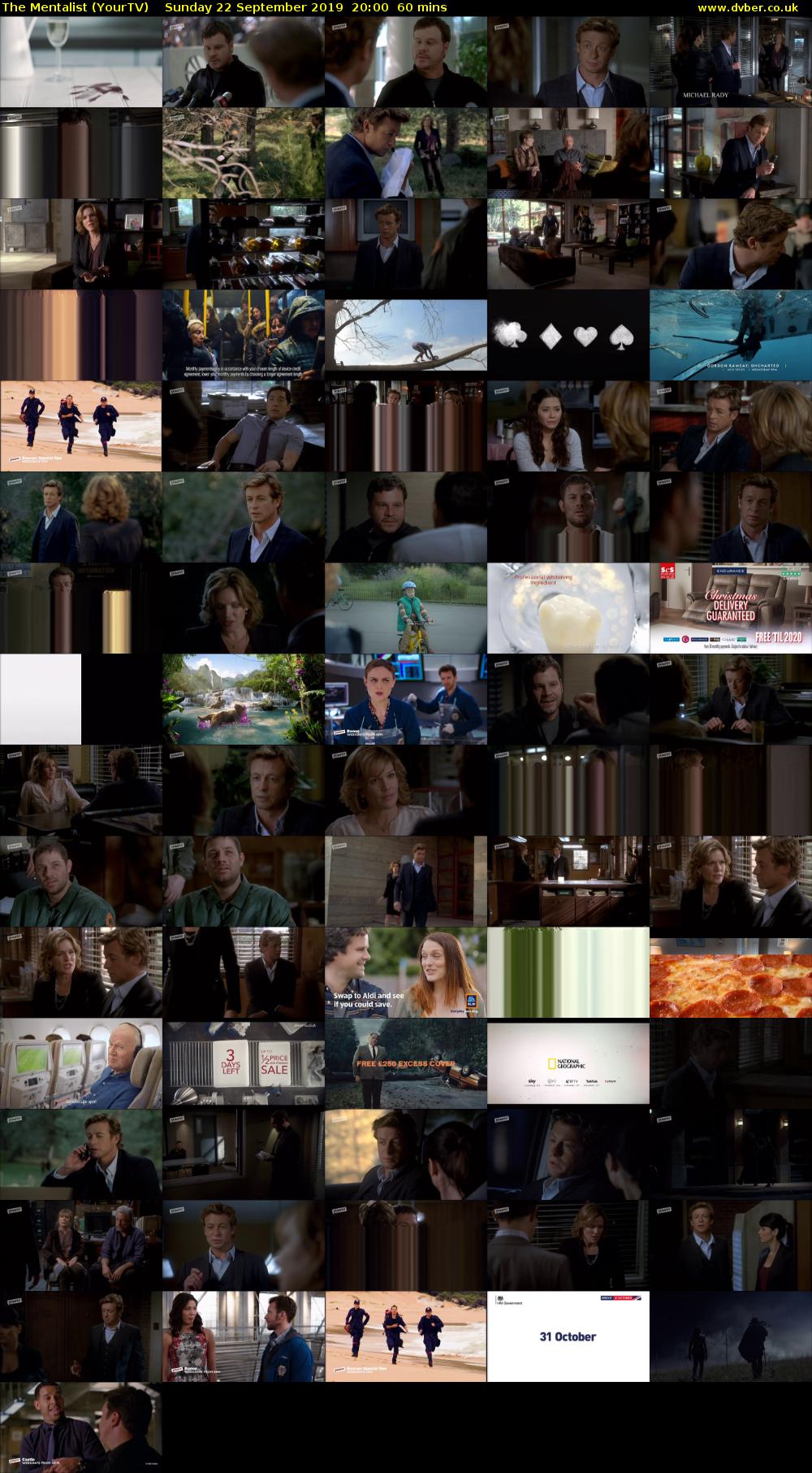The Mentalist (YourTV) Sunday 22 September 2019 20:00 - 21:00