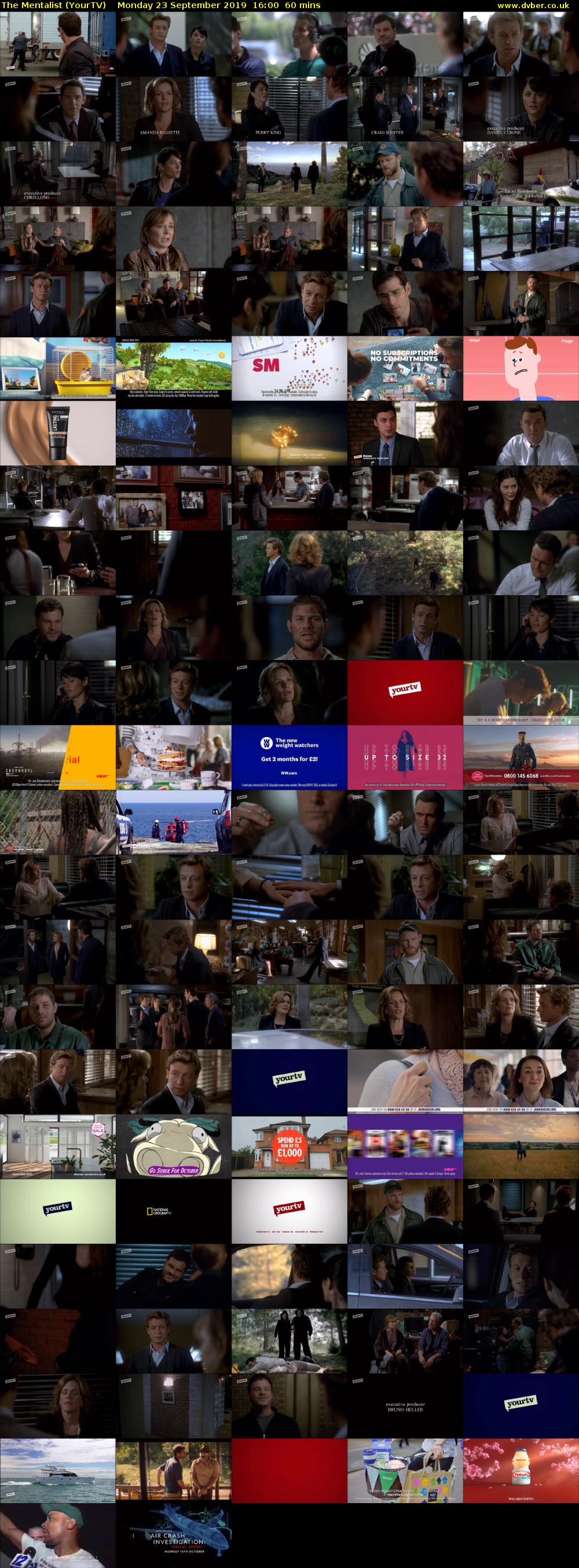 The Mentalist (YourTV) Monday 23 September 2019 16:00 - 17:00