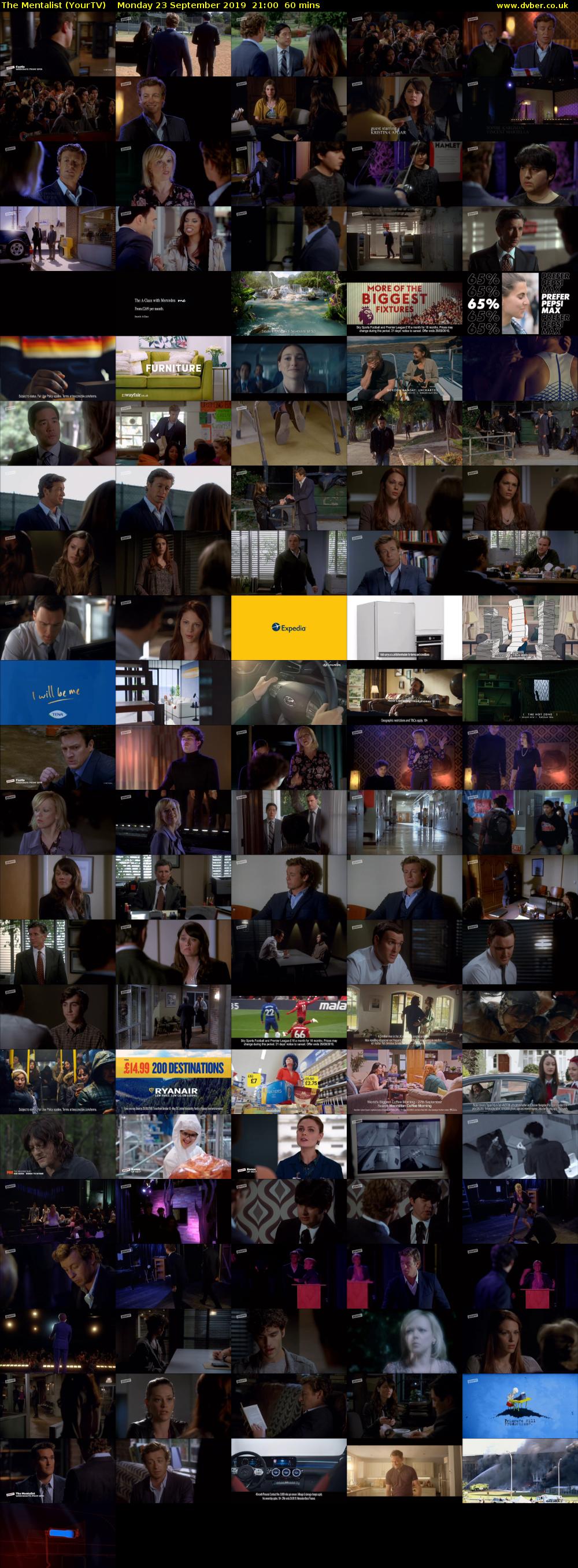 The Mentalist (YourTV) Monday 23 September 2019 21:00 - 22:00