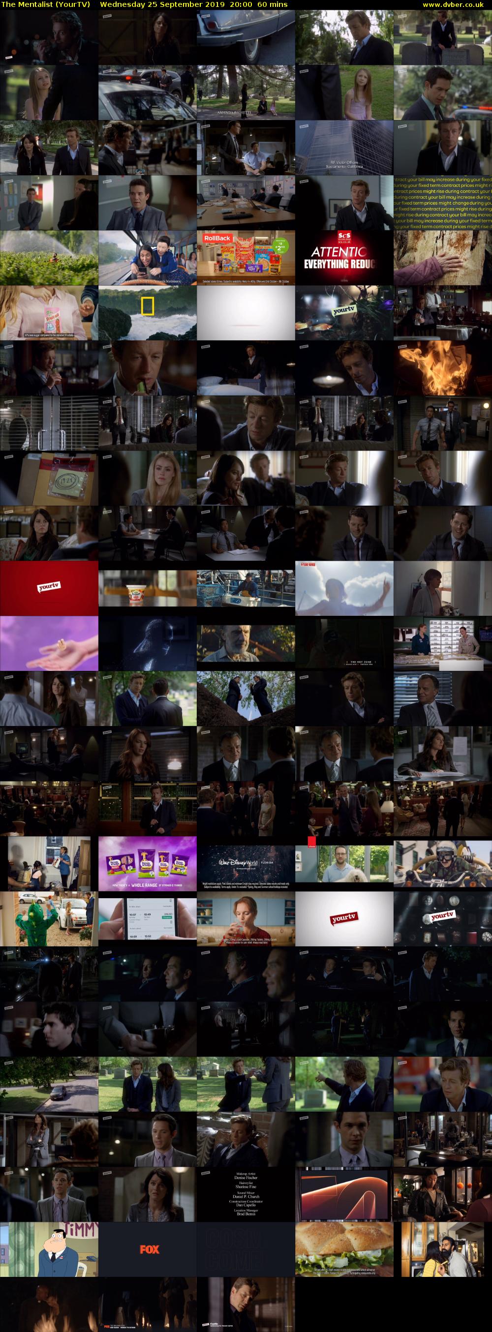 The Mentalist (YourTV) Wednesday 25 September 2019 20:00 - 21:00