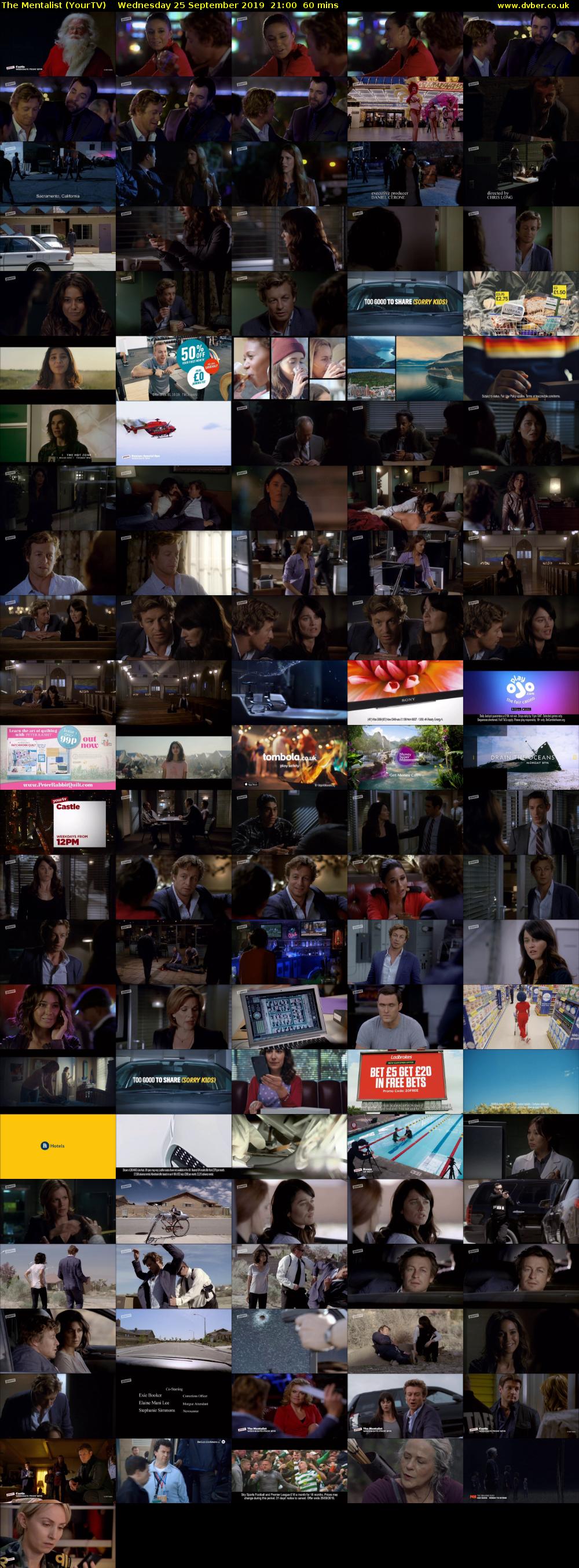The Mentalist (YourTV) Wednesday 25 September 2019 21:00 - 22:00