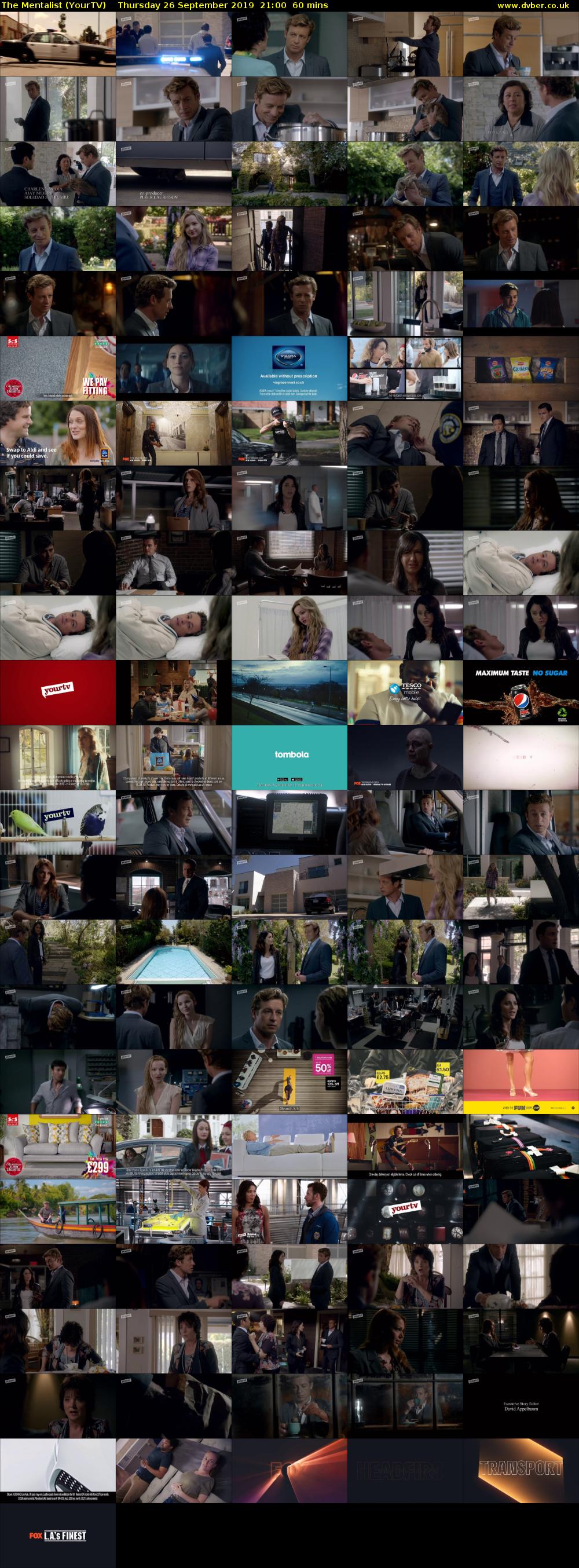 The Mentalist (YourTV) Thursday 26 September 2019 21:00 - 22:00