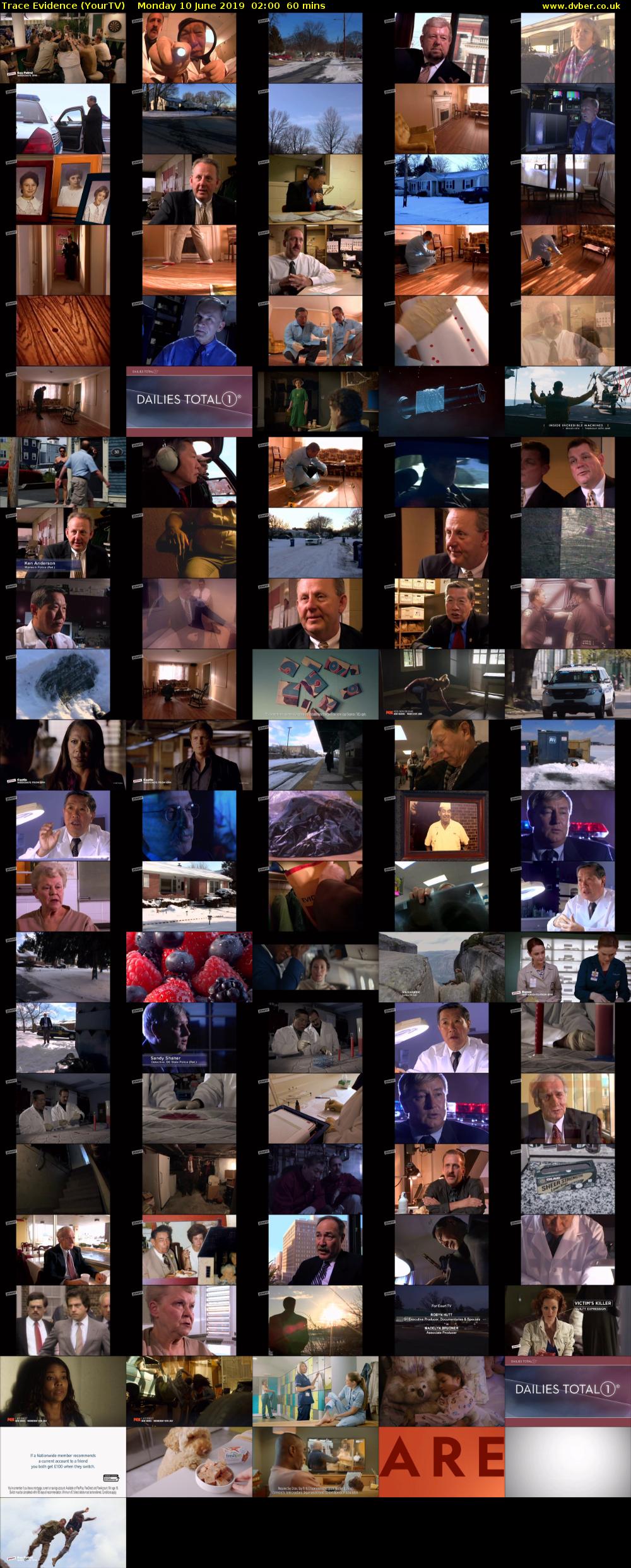 Trace Evidence (YourTV) Monday 10 June 2019 02:00 - 03:00