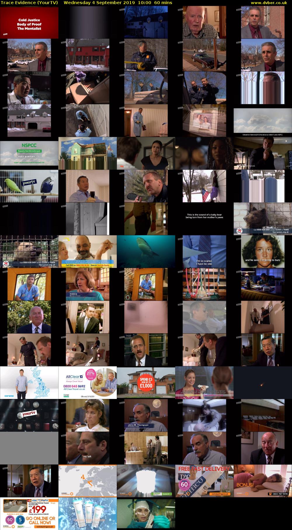 Trace Evidence (YourTV) Wednesday 4 September 2019 10:00 - 11:00