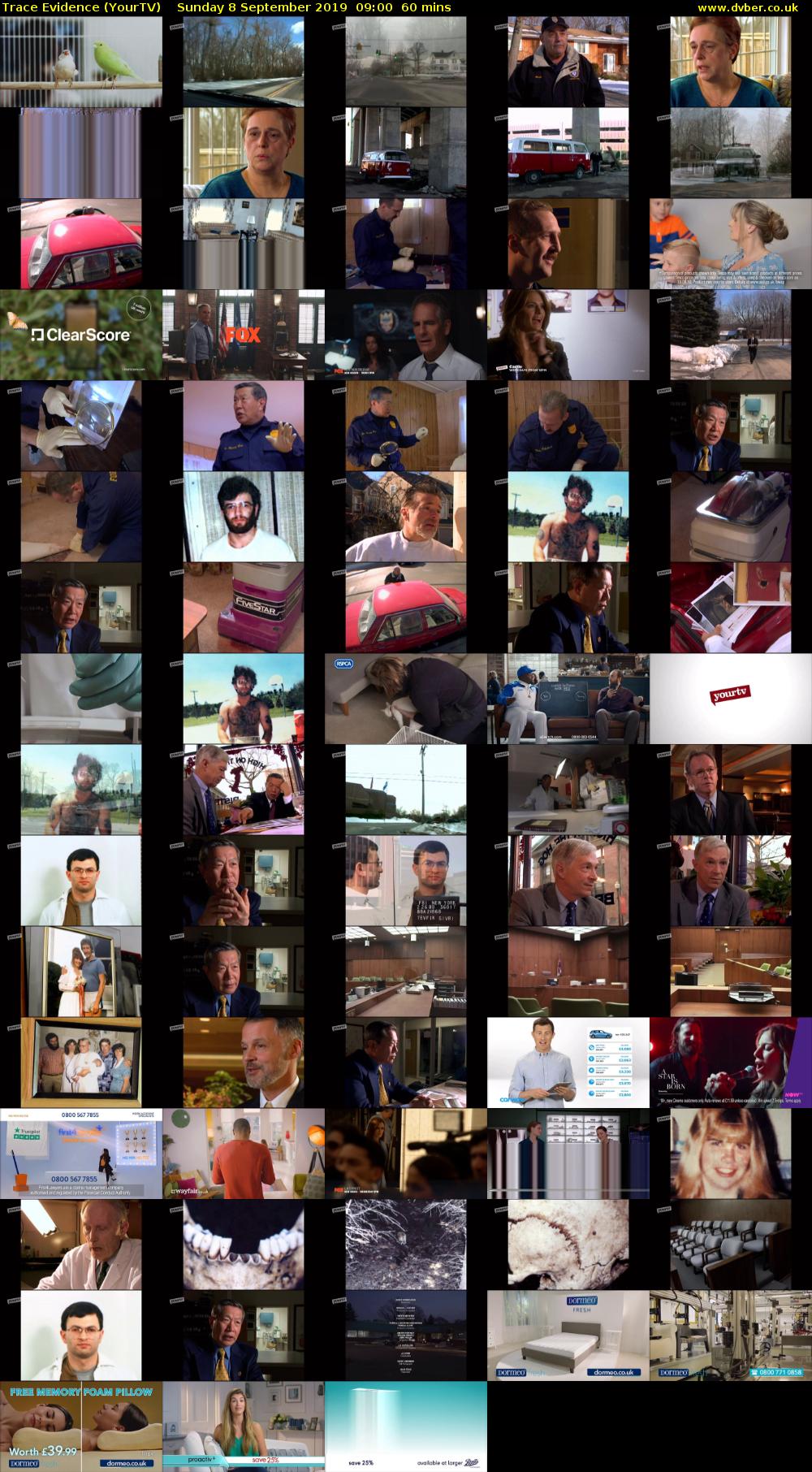 Trace Evidence (YourTV) Sunday 8 September 2019 09:00 - 10:00