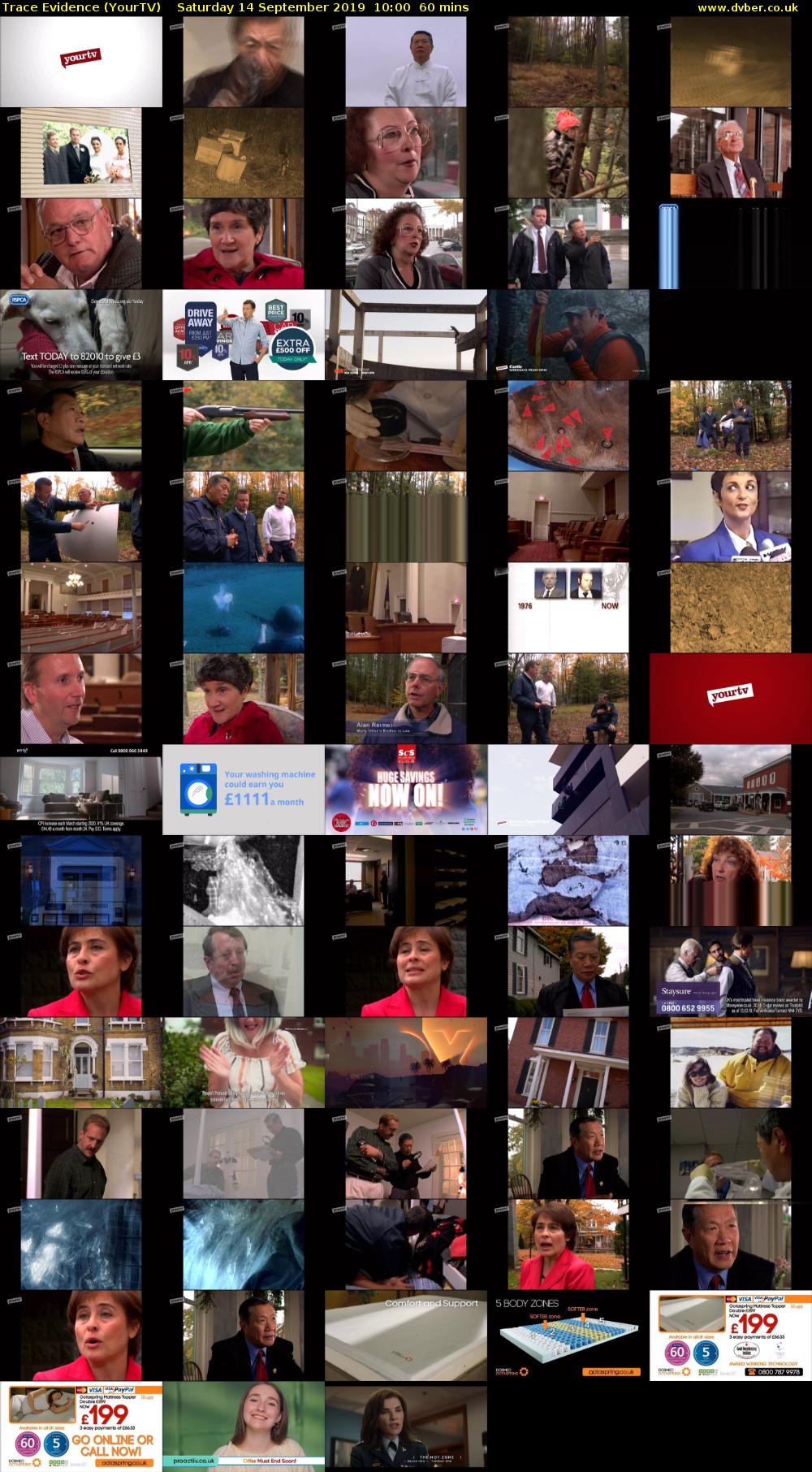 Trace Evidence (YourTV) Saturday 14 September 2019 10:00 - 11:00