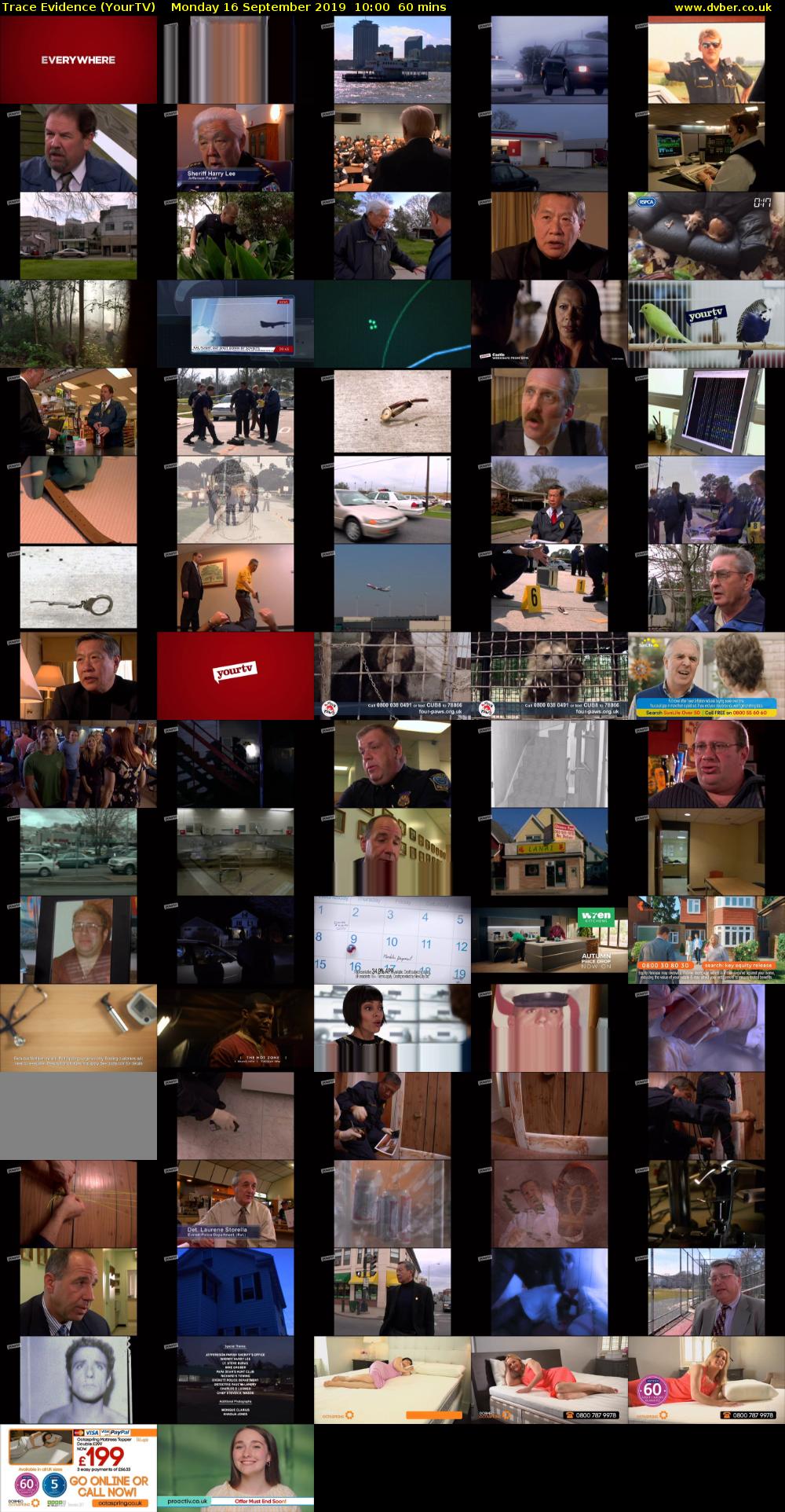 Trace Evidence (YourTV) Monday 16 September 2019 10:00 - 11:00