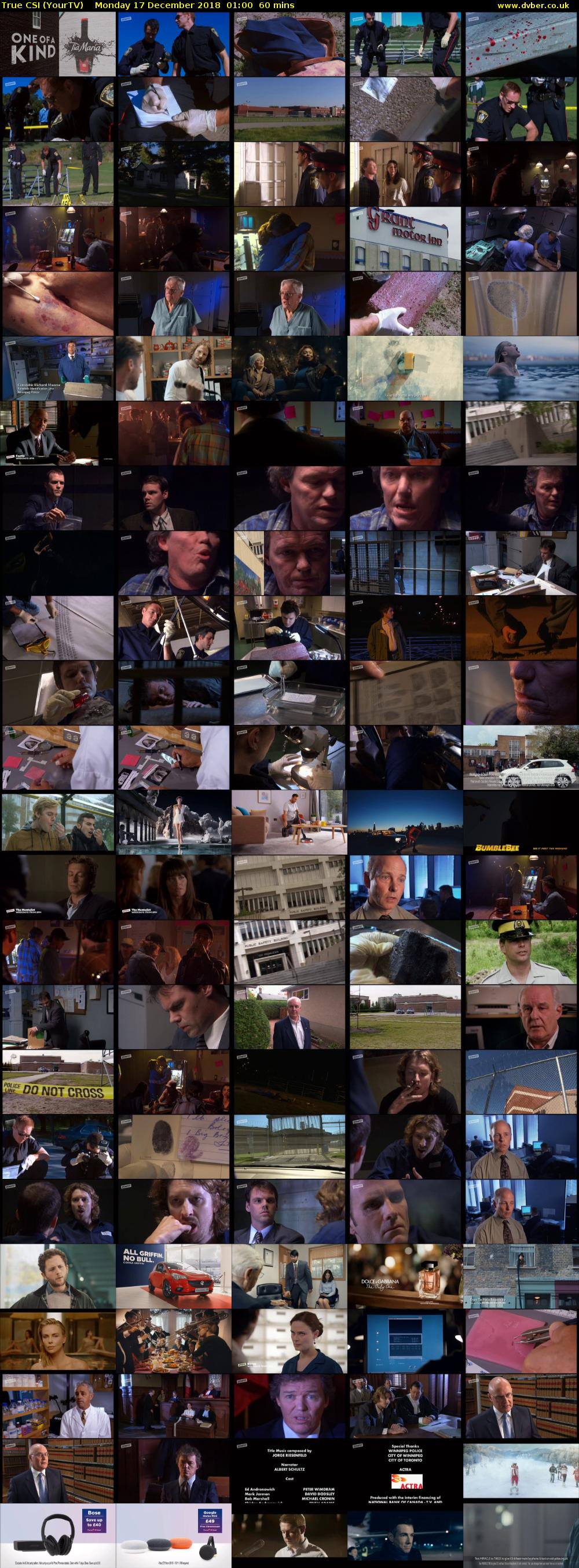 True CSI (YourTV) Monday 17 December 2018 01:00 - 02:00