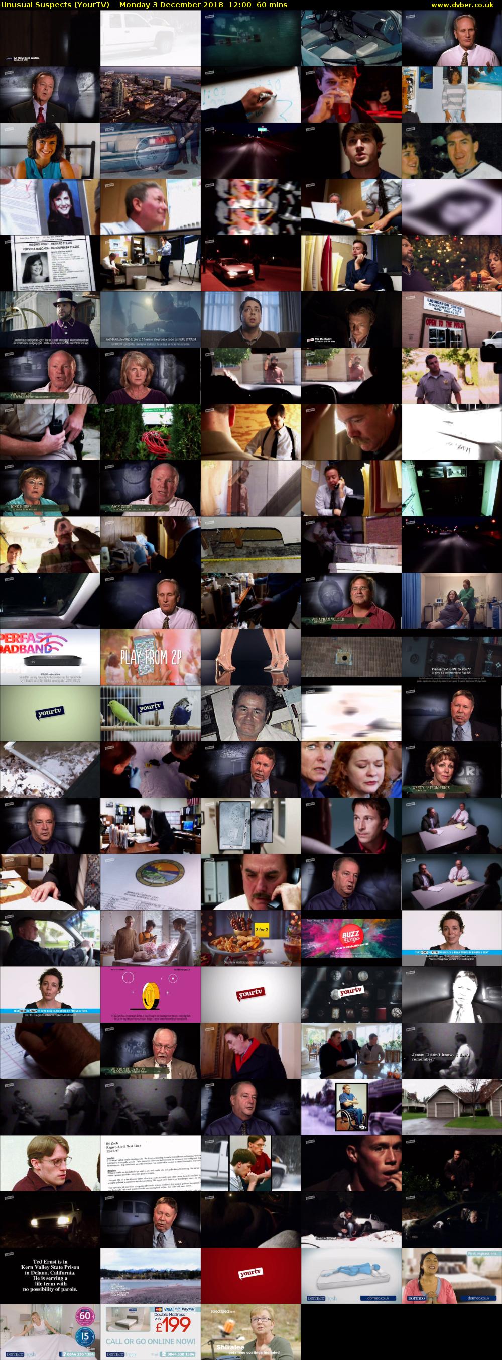 Unusual Suspects (YourTV) Monday 3 December 2018 12:00 - 13:00