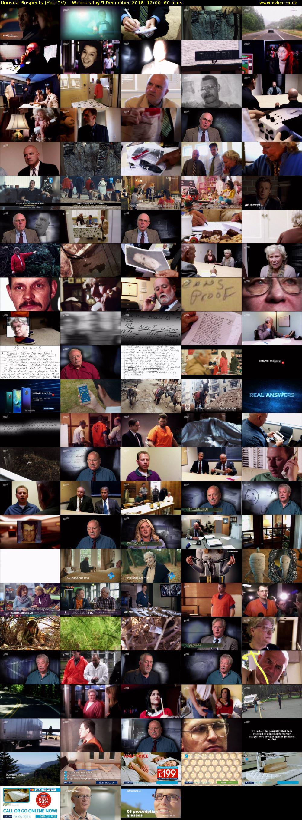 Unusual Suspects (YourTV) Wednesday 5 December 2018 12:00 - 13:00