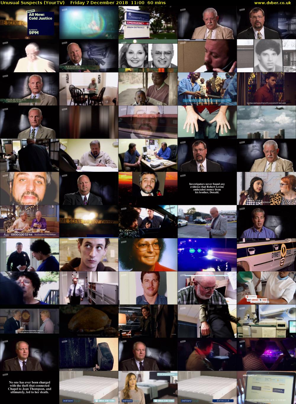 Unusual Suspects (YourTV) Friday 7 December 2018 11:00 - 12:00