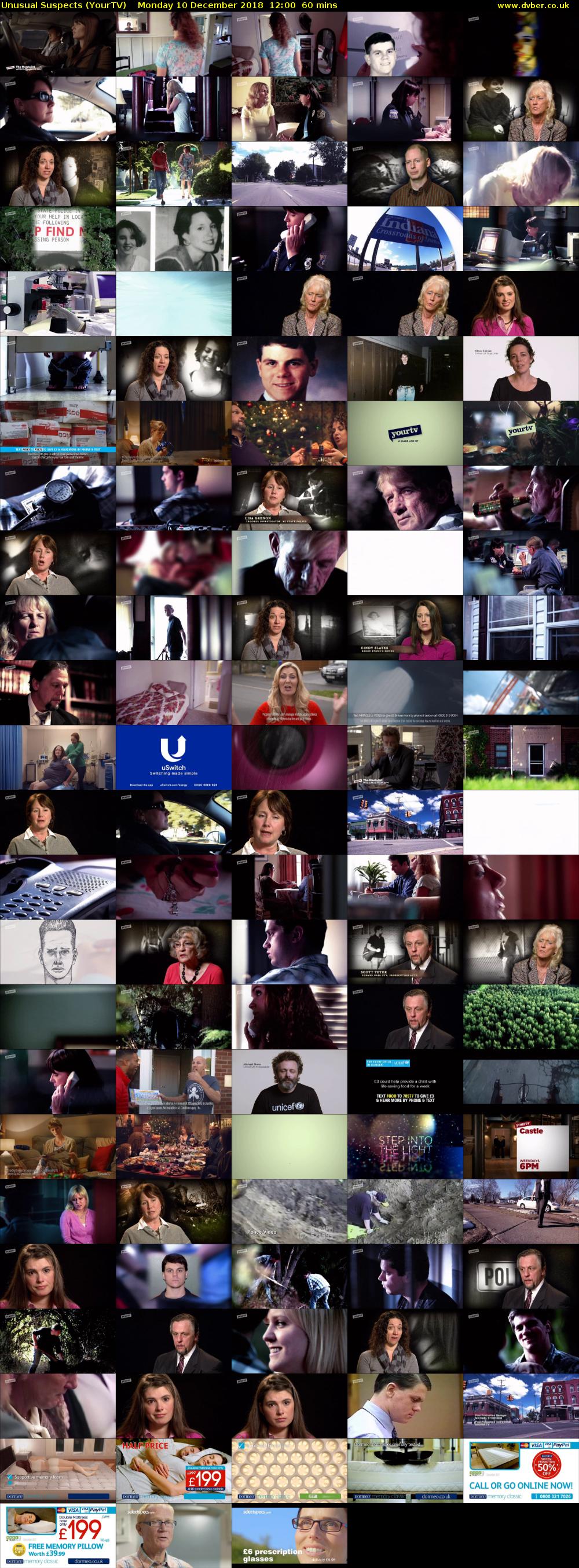 Unusual Suspects (YourTV) Monday 10 December 2018 12:00 - 13:00