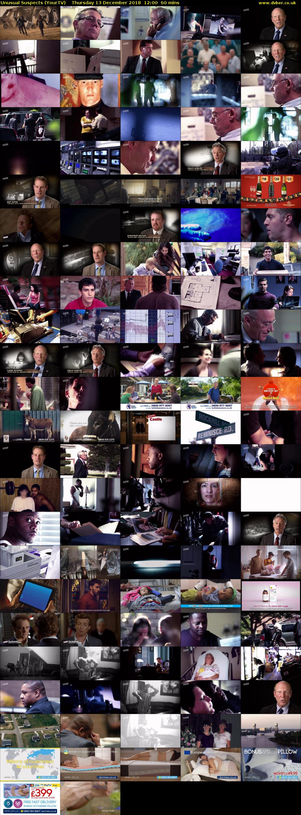 Unusual Suspects (YourTV) Thursday 13 December 2018 12:00 - 13:00