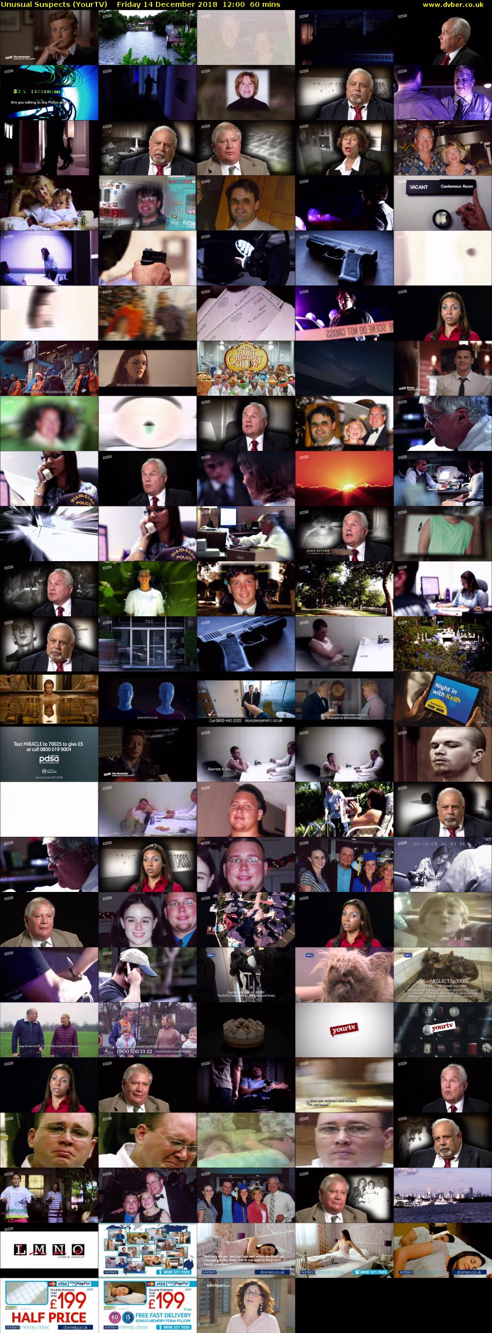 Unusual Suspects (YourTV) Friday 14 December 2018 12:00 - 13:00