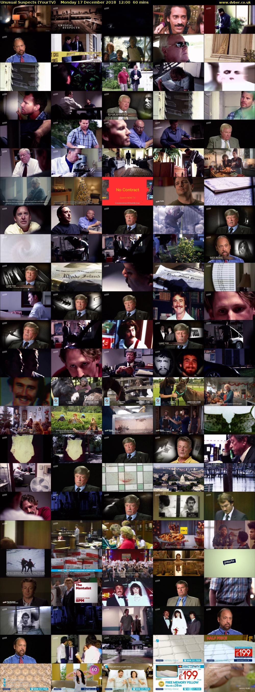 Unusual Suspects (YourTV) Monday 17 December 2018 12:00 - 13:00