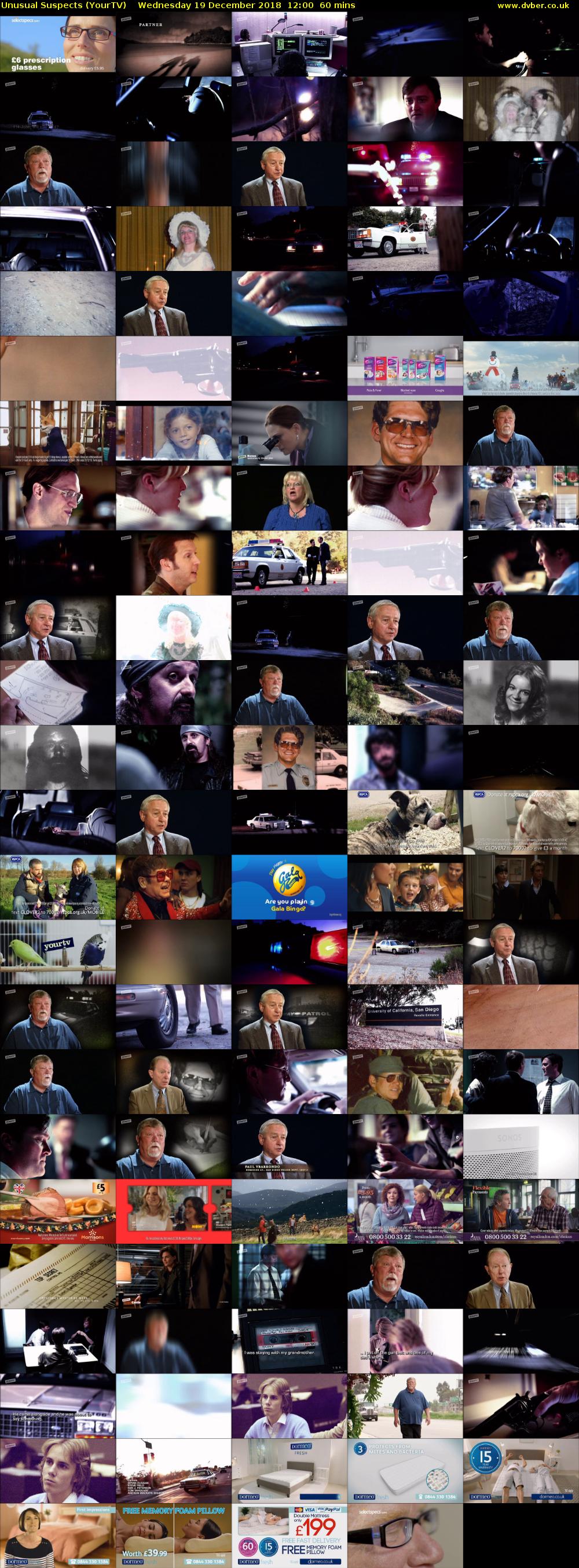 Unusual Suspects (YourTV) Wednesday 19 December 2018 12:00 - 13:00