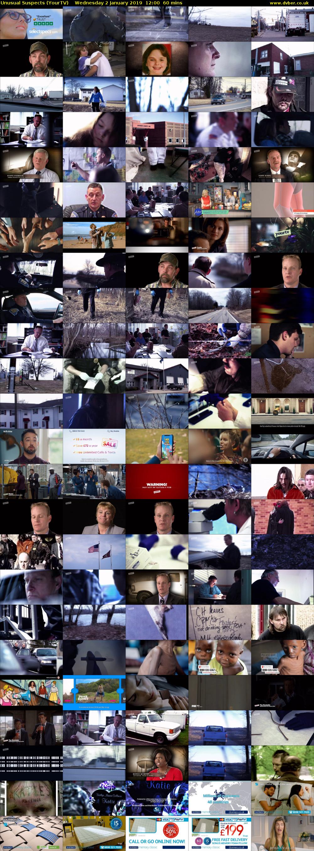 Unusual Suspects (YourTV) Wednesday 2 January 2019 12:00 - 13:00