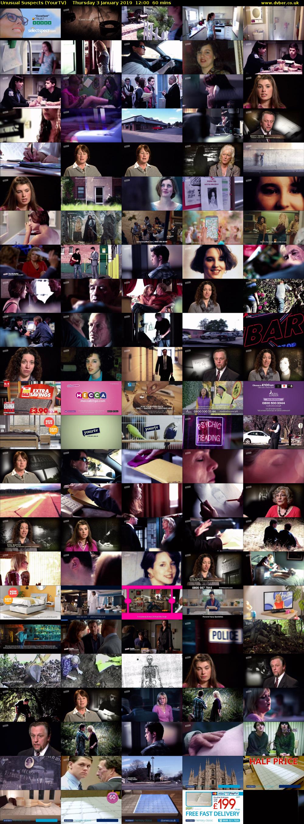 Unusual Suspects (YourTV) Thursday 3 January 2019 12:00 - 13:00