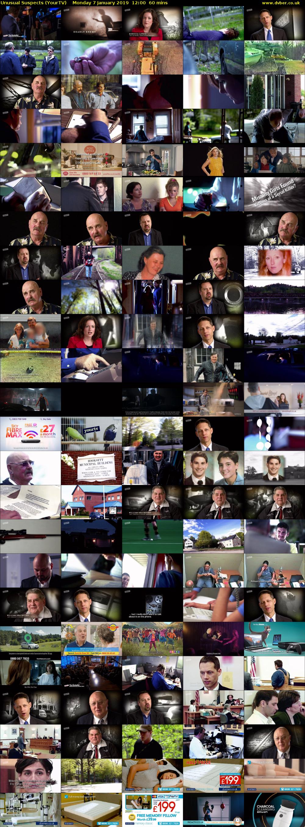 Unusual Suspects (YourTV) Monday 7 January 2019 12:00 - 13:00