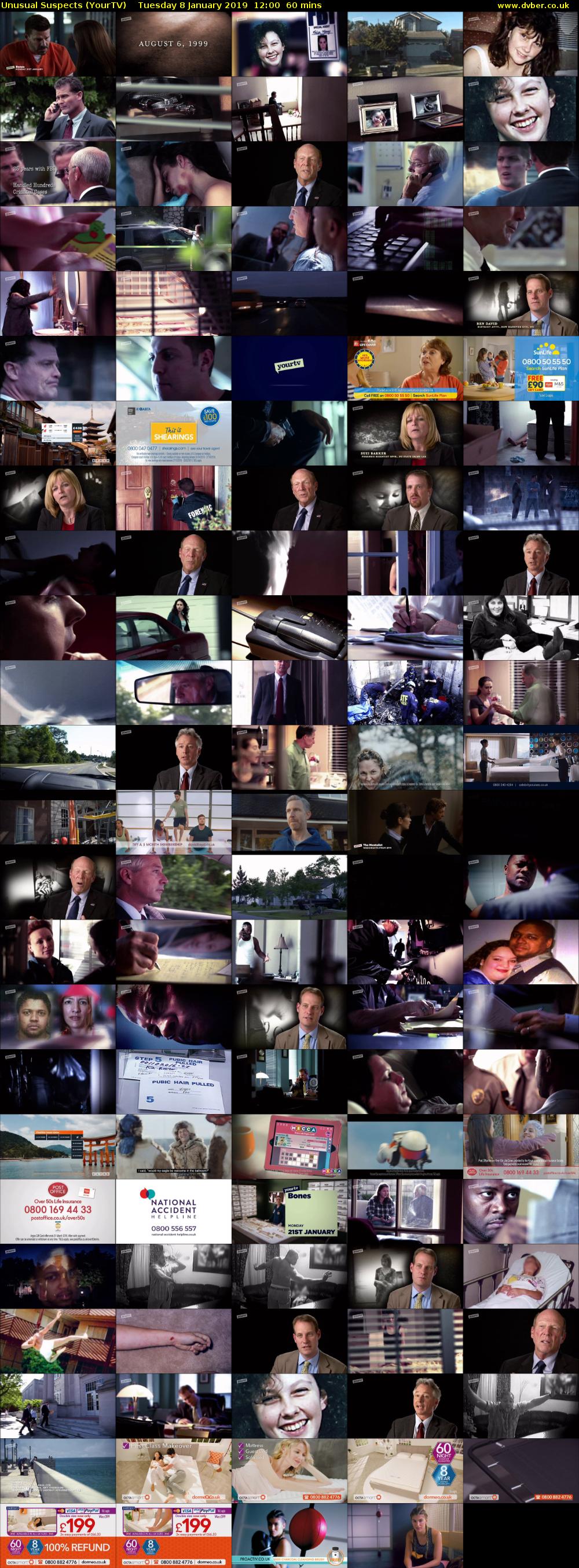 Unusual Suspects (YourTV) Tuesday 8 January 2019 12:00 - 13:00