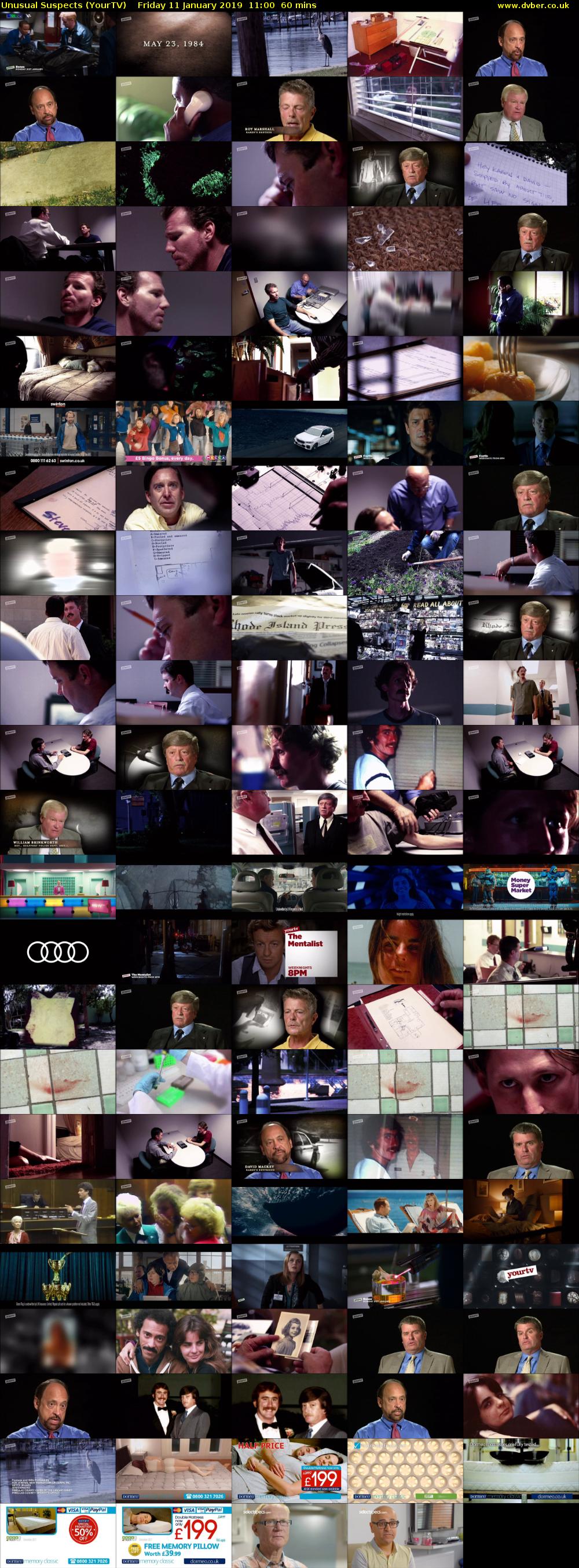 Unusual Suspects (YourTV) Friday 11 January 2019 11:00 - 12:00