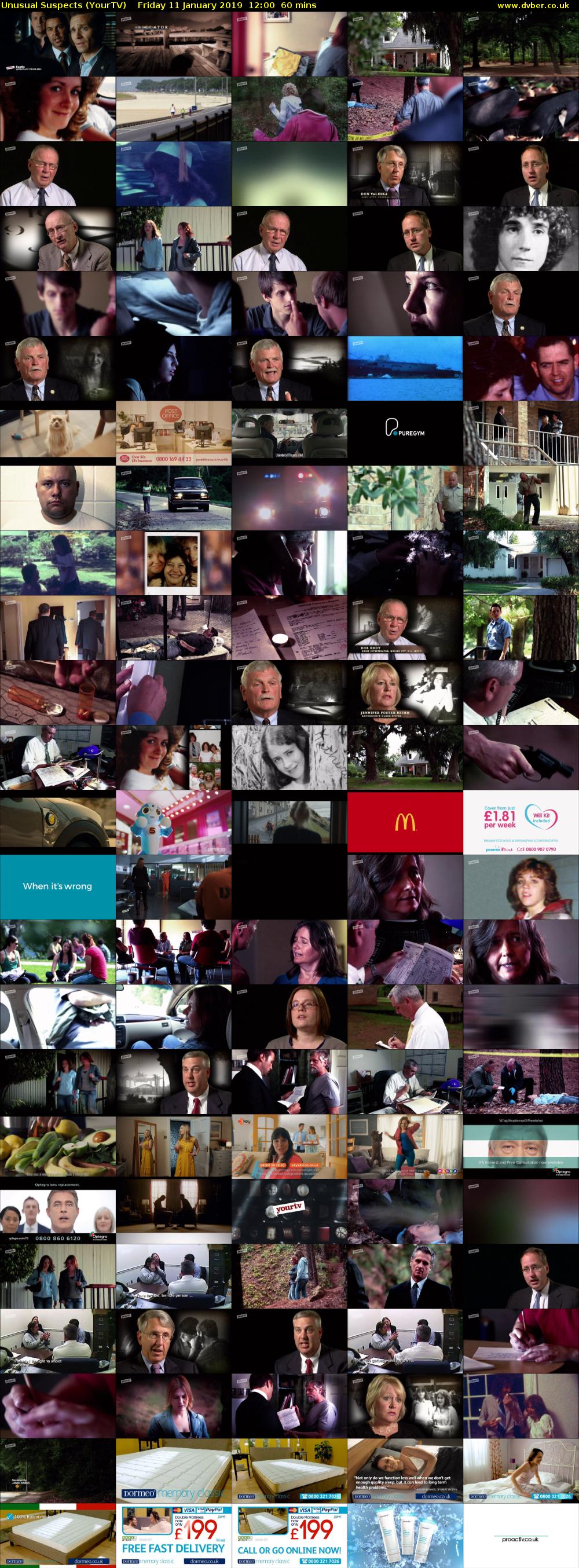 Unusual Suspects (YourTV) Friday 11 January 2019 12:00 - 13:00