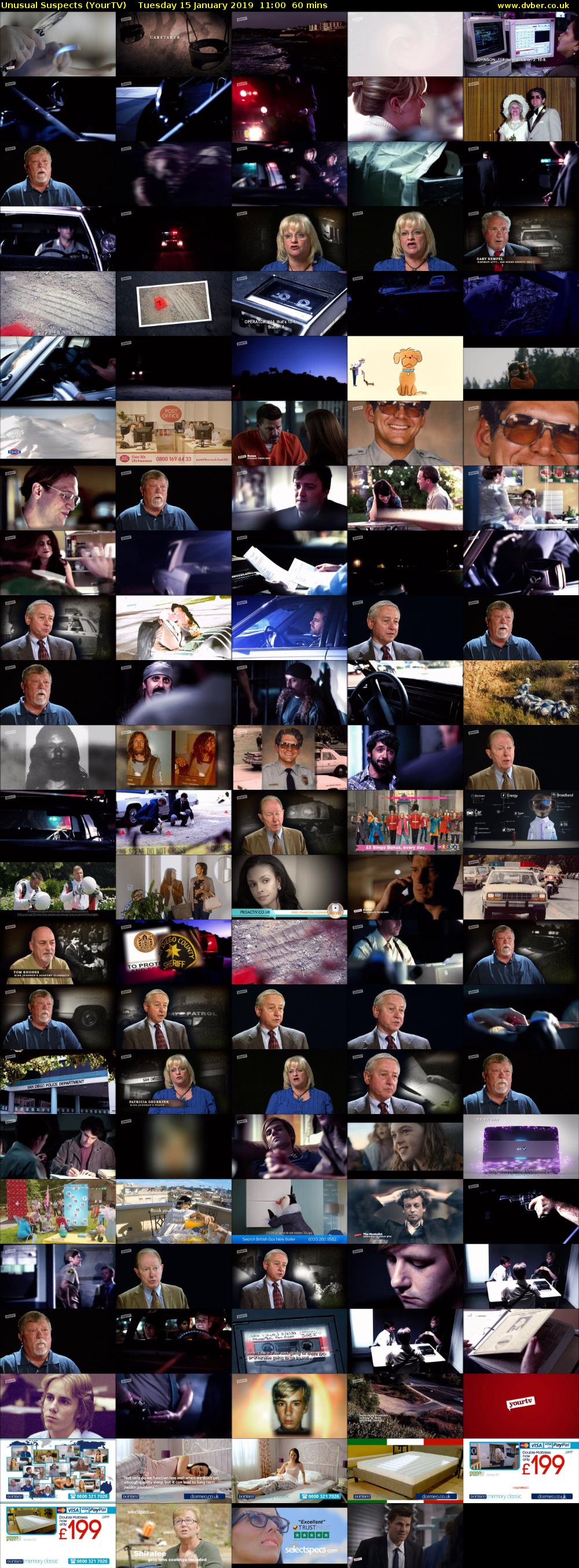 Unusual Suspects (YourTV) Tuesday 15 January 2019 11:00 - 12:00