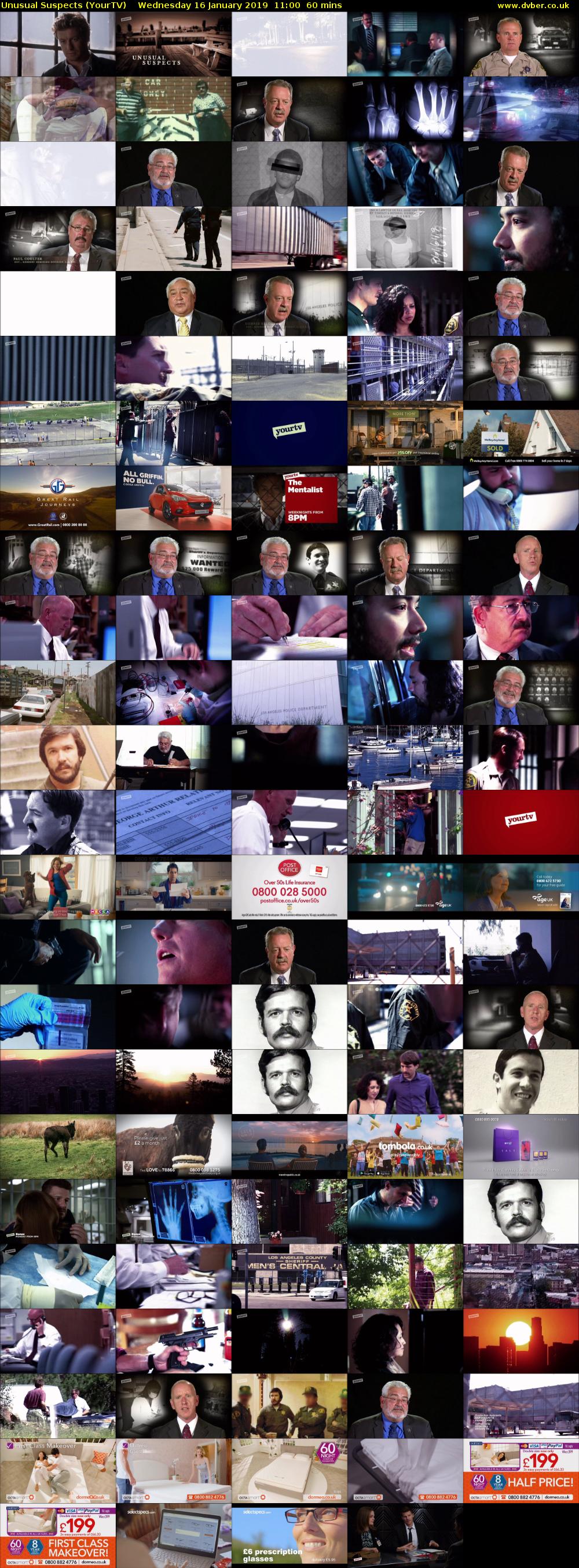 Unusual Suspects (YourTV) Wednesday 16 January 2019 11:00 - 12:00