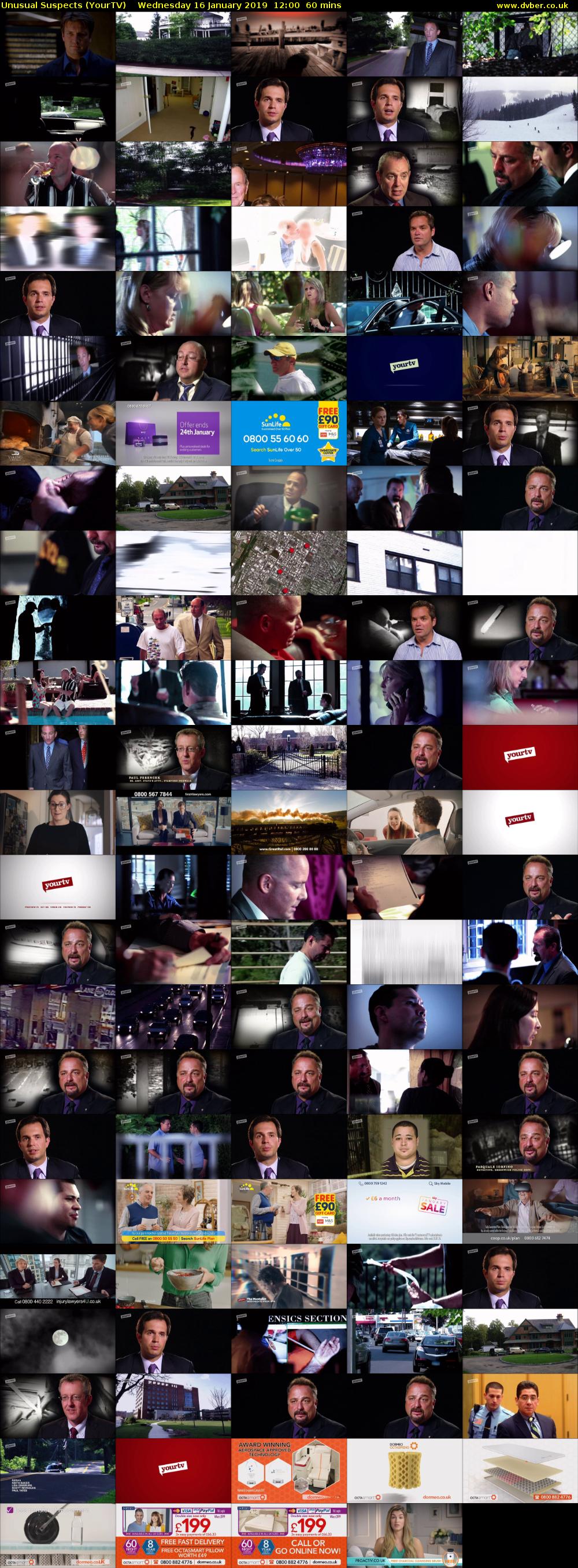 Unusual Suspects (YourTV) Wednesday 16 January 2019 12:00 - 13:00