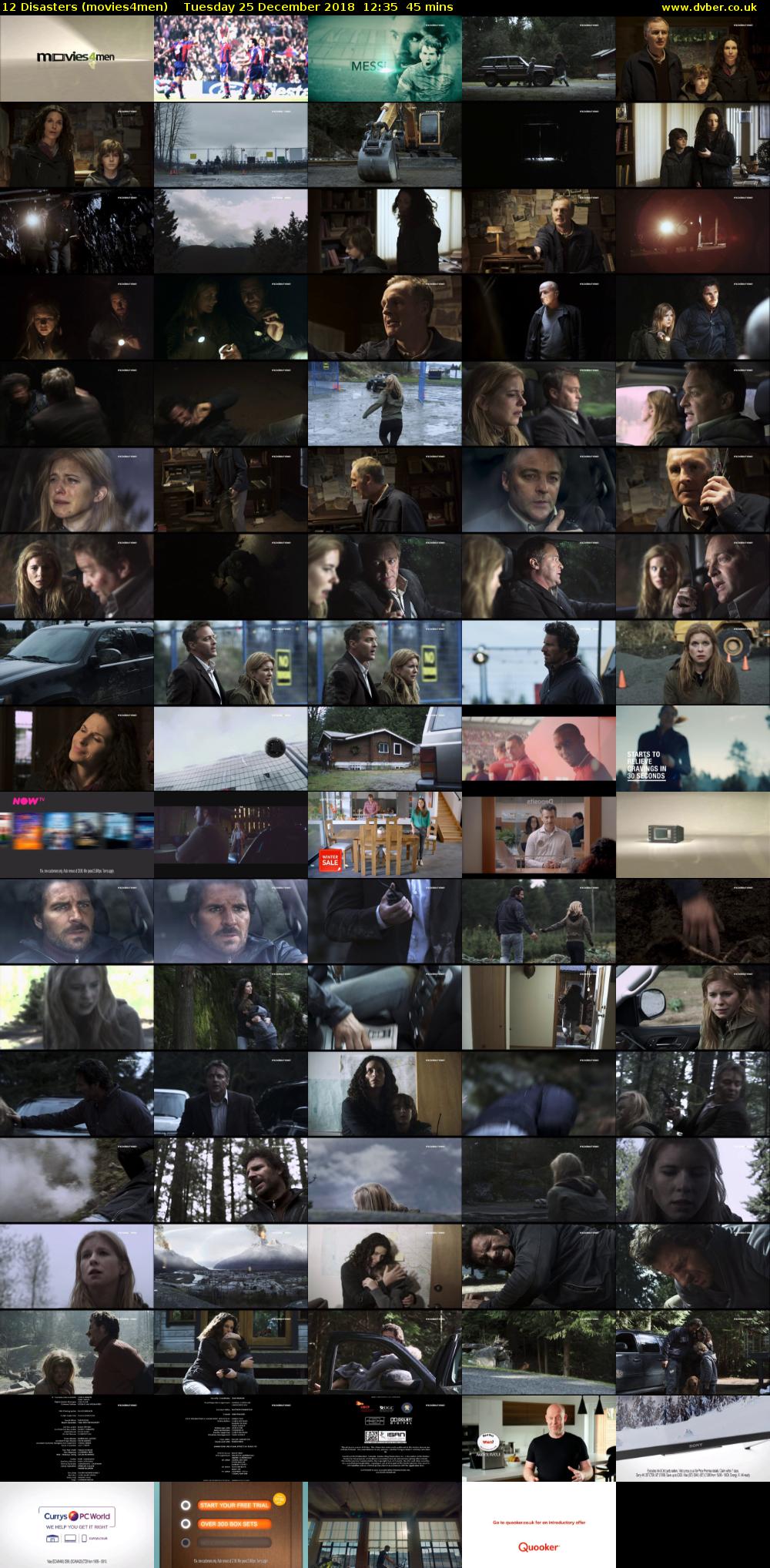 12 Disasters (movies4men) Tuesday 25 December 2018 12:35 - 13:20