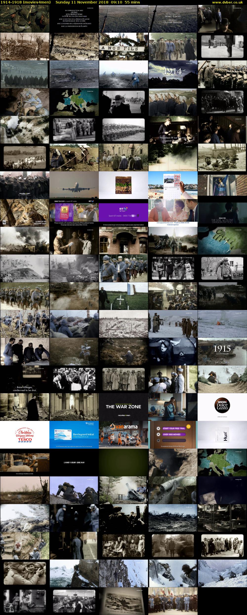 1914-1918 (movies4men) Sunday 11 November 2018 09:10 - 10:05