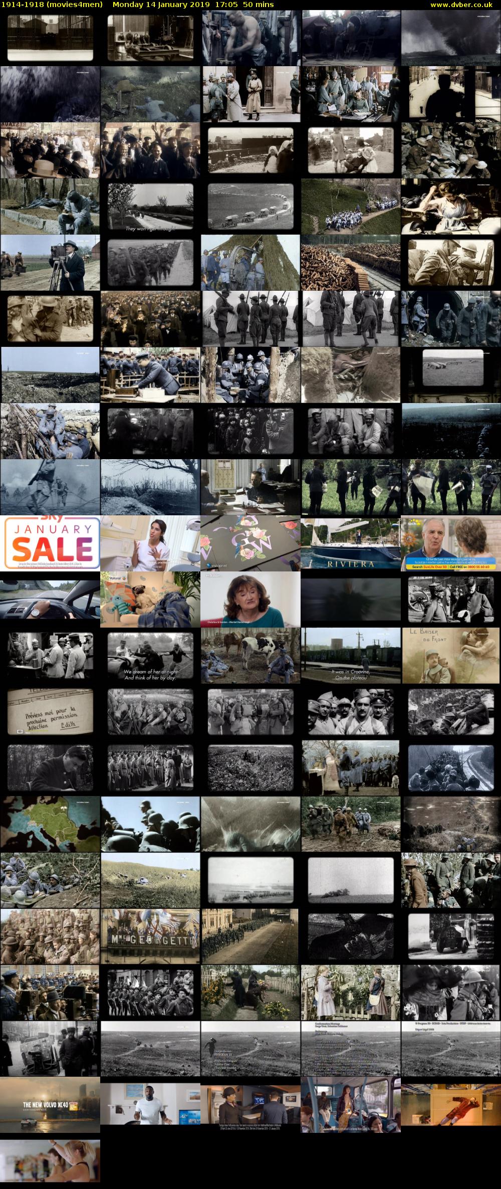 1914-1918 (movies4men) Monday 14 January 2019 17:05 - 17:55