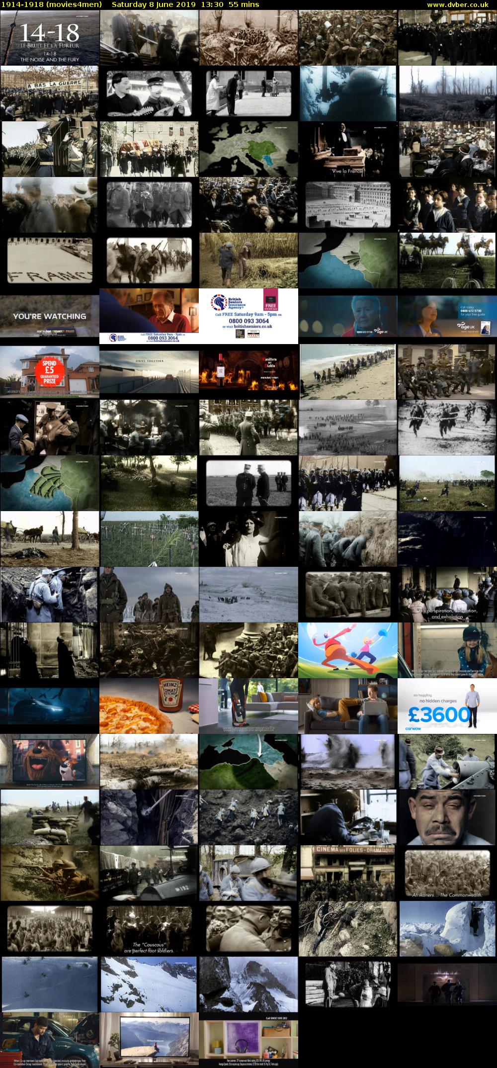 1914-1918 (movies4men) Saturday 8 June 2019 13:30 - 14:25