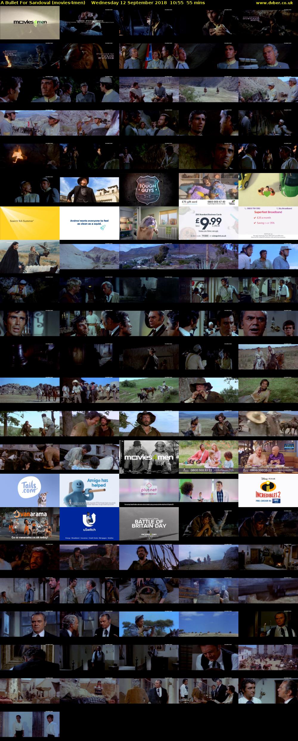 A Bullet For Sandoval (movies4men) Wednesday 12 September 2018 10:55 - 11:50
