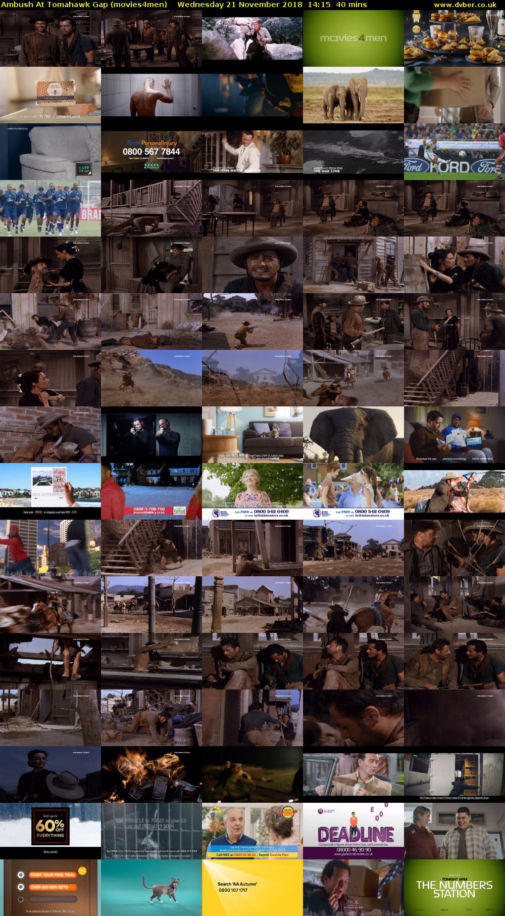 Ambush At Tomahawk Gap (movies4men) Wednesday 21 November 2018 14:15 - 14:55