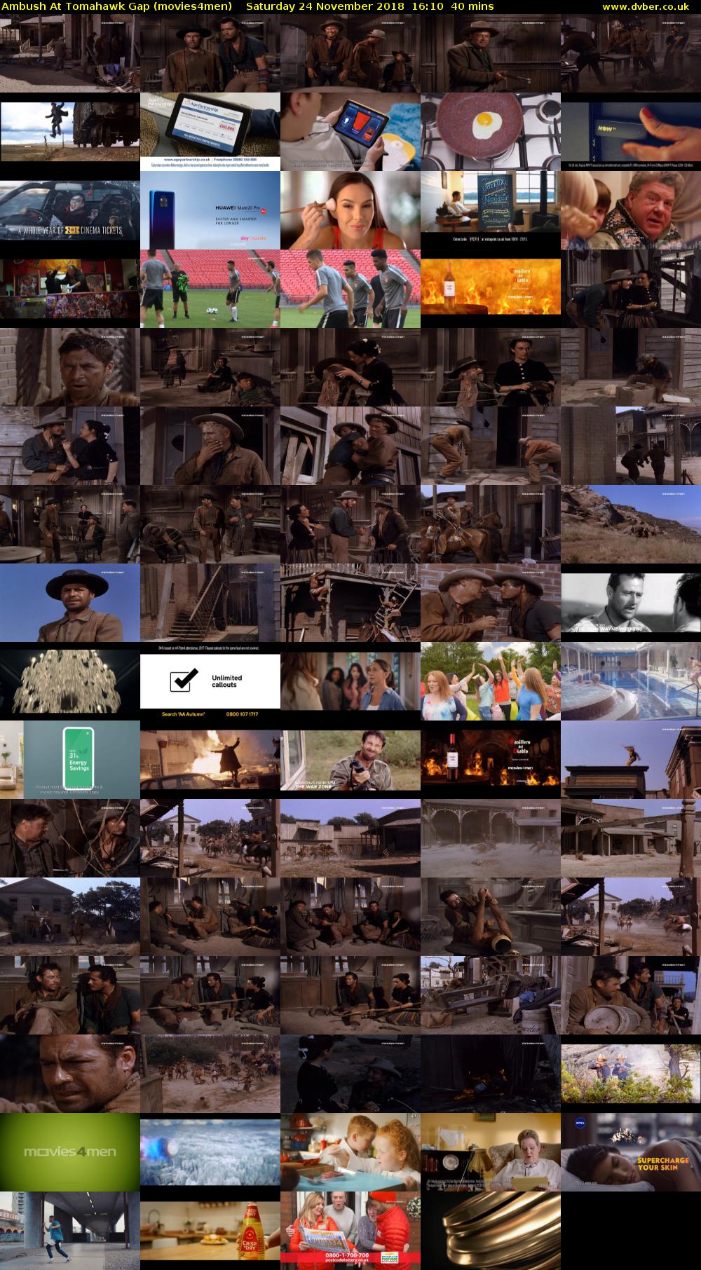 Ambush At Tomahawk Gap (movies4men) Saturday 24 November 2018 16:10 - 16:50