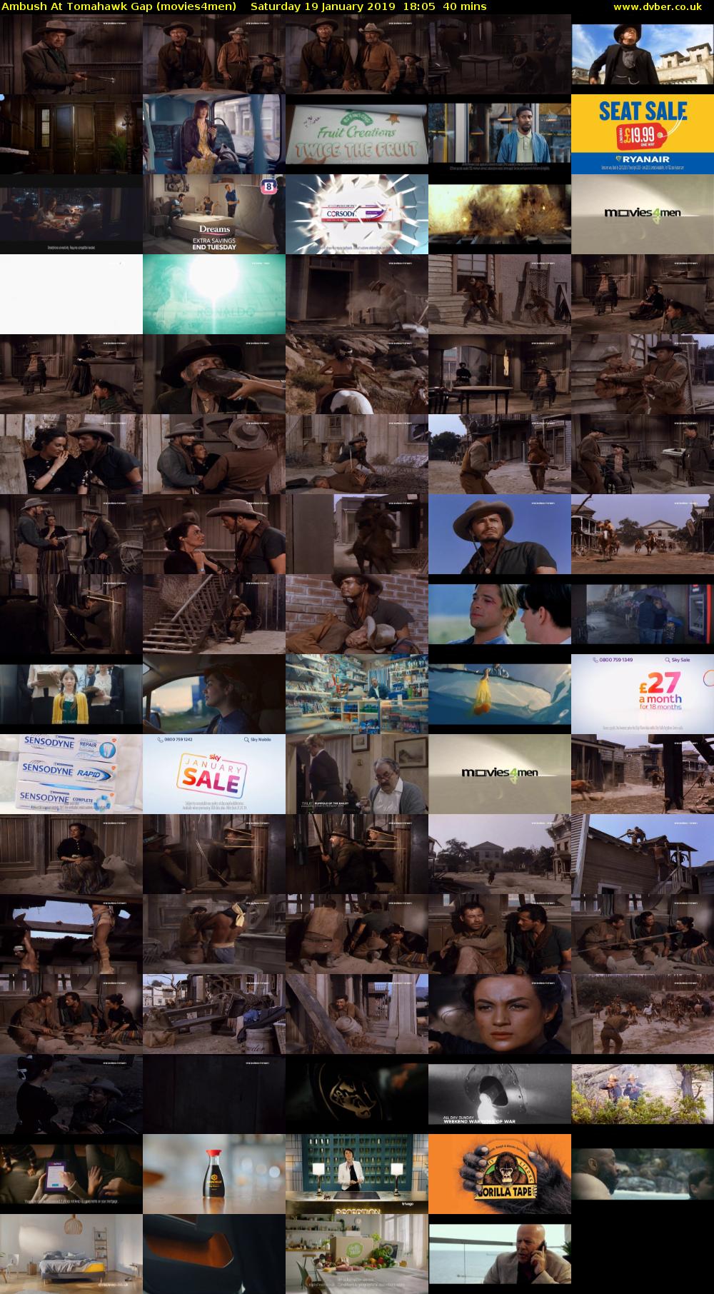 Ambush At Tomahawk Gap (movies4men) Saturday 19 January 2019 18:05 - 18:45