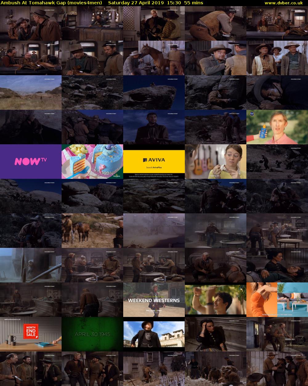 Ambush At Tomahawk Gap (movies4men) Saturday 27 April 2019 15:30 - 16:25