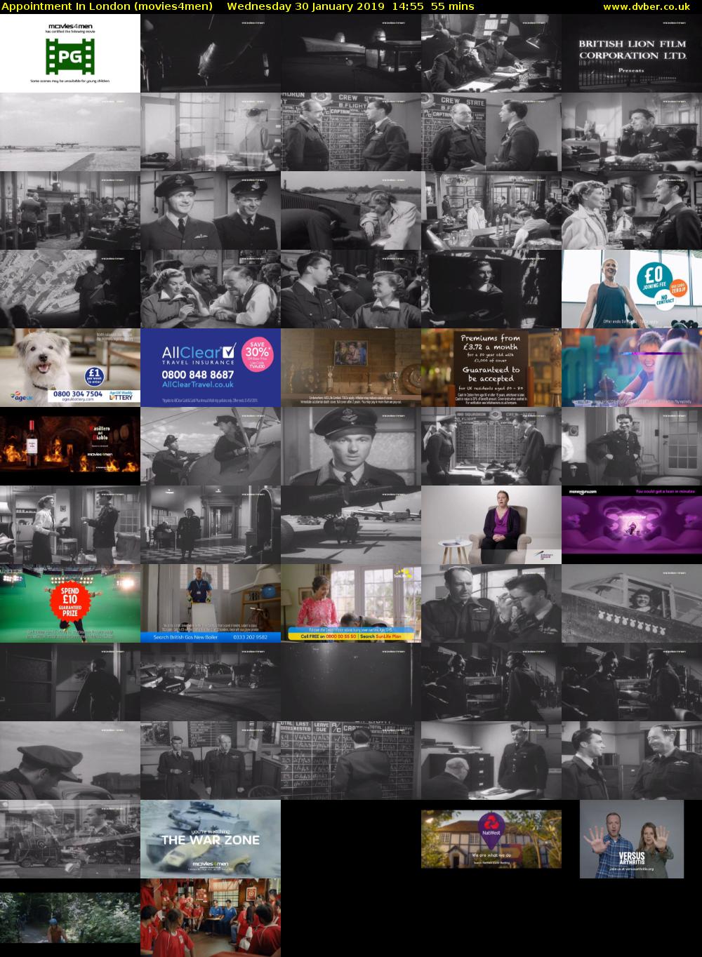 Appointment In London (movies4men) Wednesday 30 January 2019 14:55 - 15:50