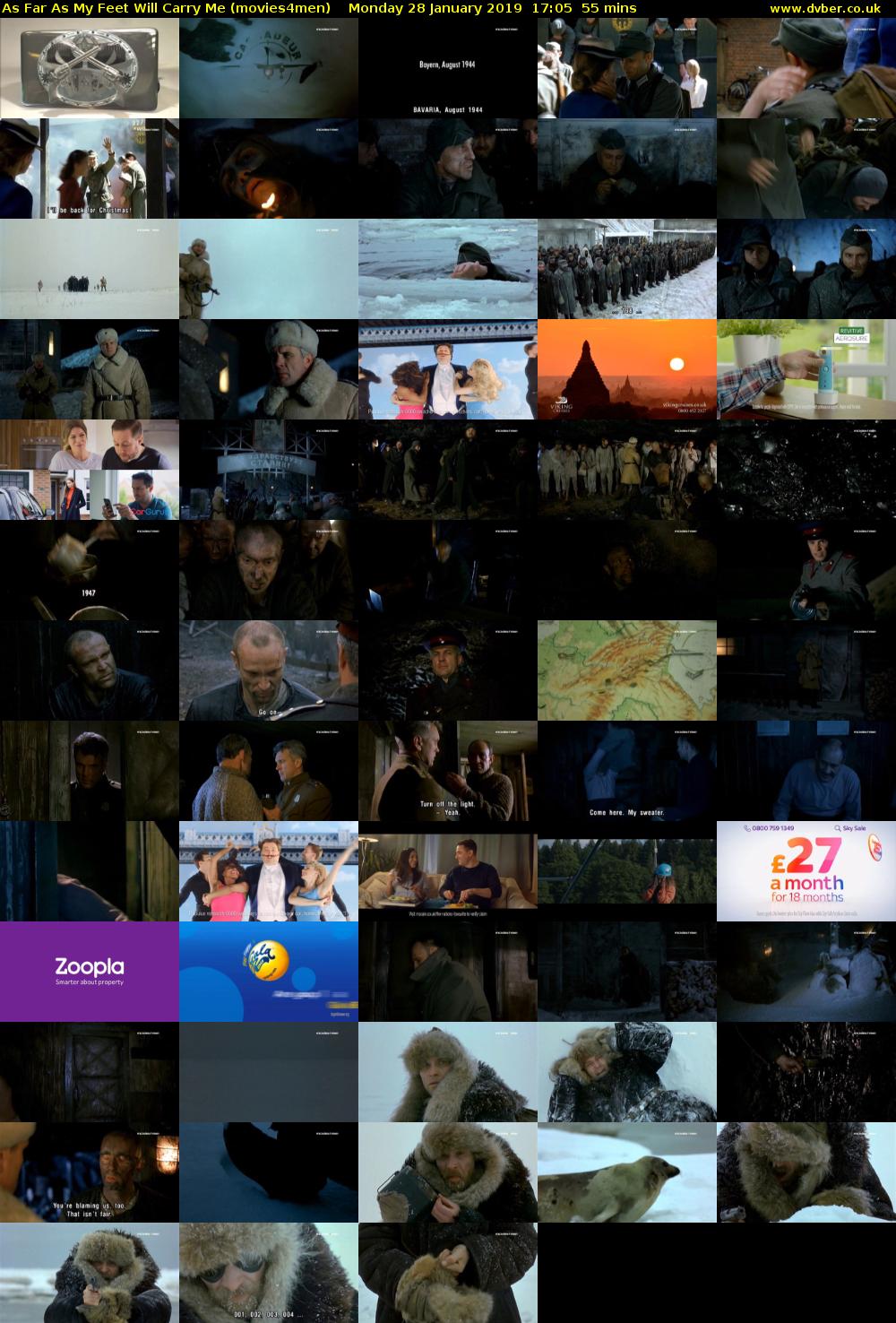 As Far As My Feet Will Carry Me (movies4men) Monday 28 January 2019 17:05 - 18:00