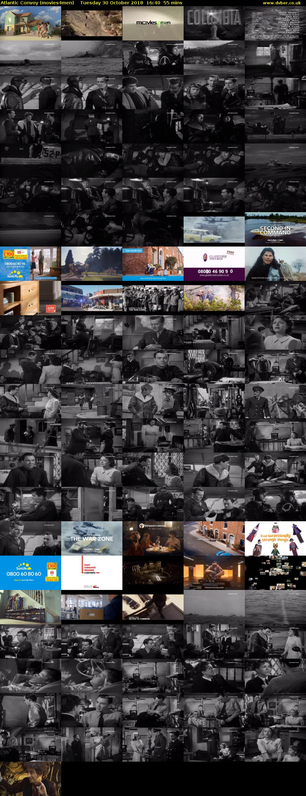 Atlantic Convoy (movies4men) Tuesday 30 October 2018 16:40 - 17:35