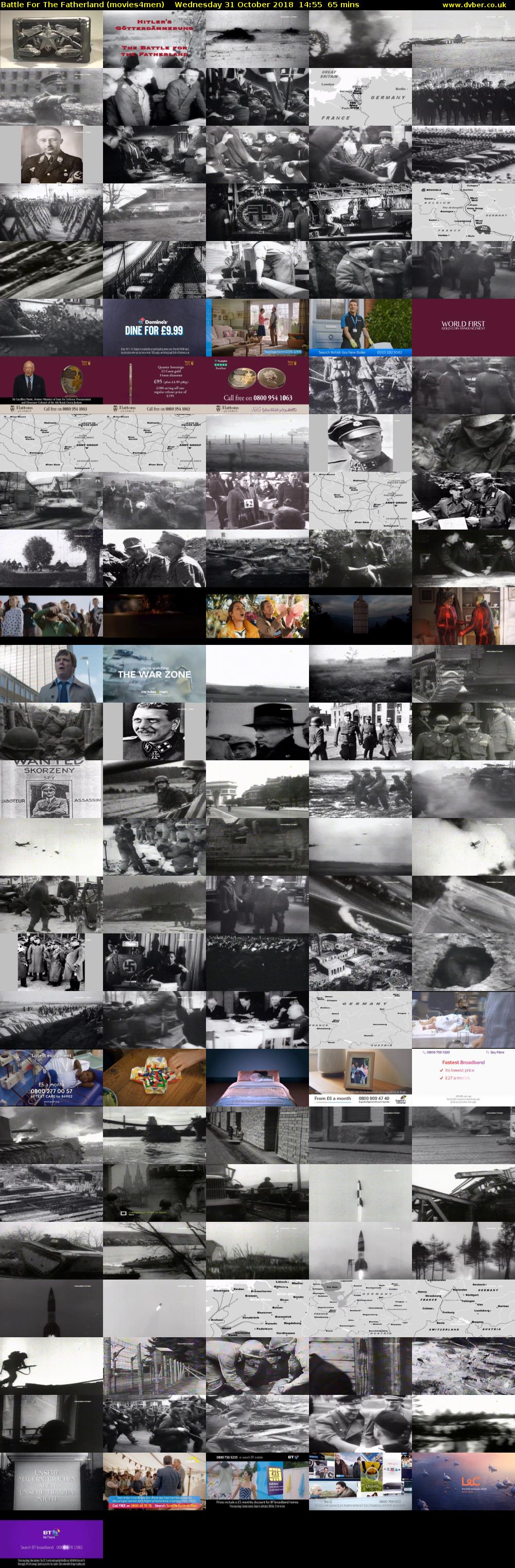 Battle For The Fatherland (movies4men) Wednesday 31 October 2018 14:55 - 16:00