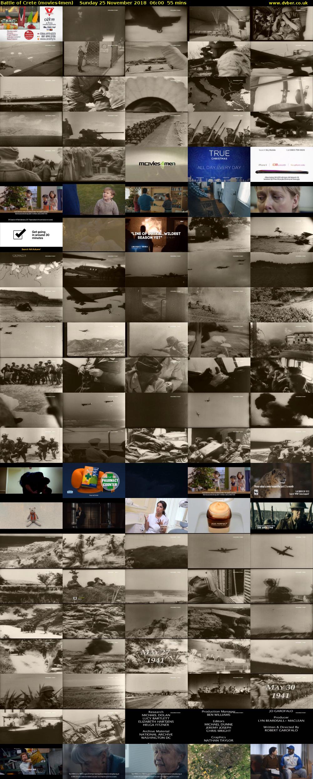 Battle of Crete (movies4men) Sunday 25 November 2018 06:00 - 06:55