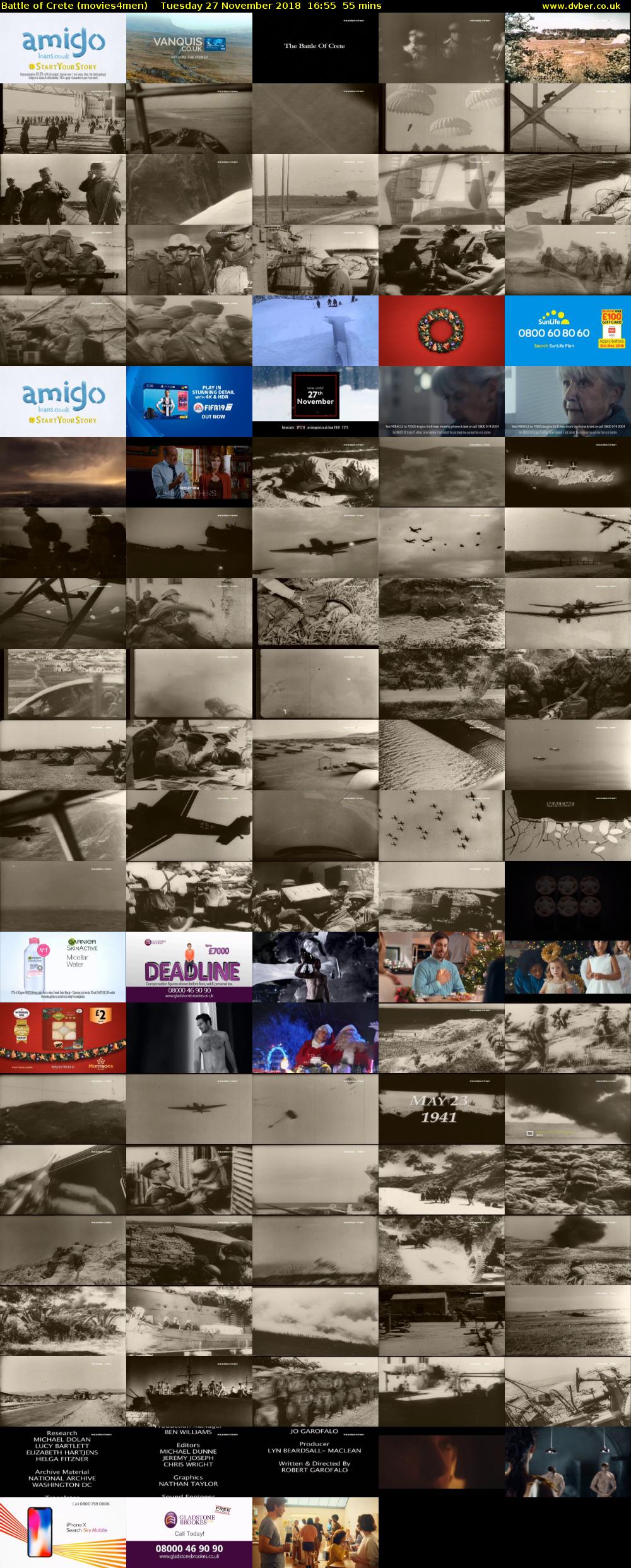 Battle of Crete (movies4men) Tuesday 27 November 2018 16:55 - 17:50