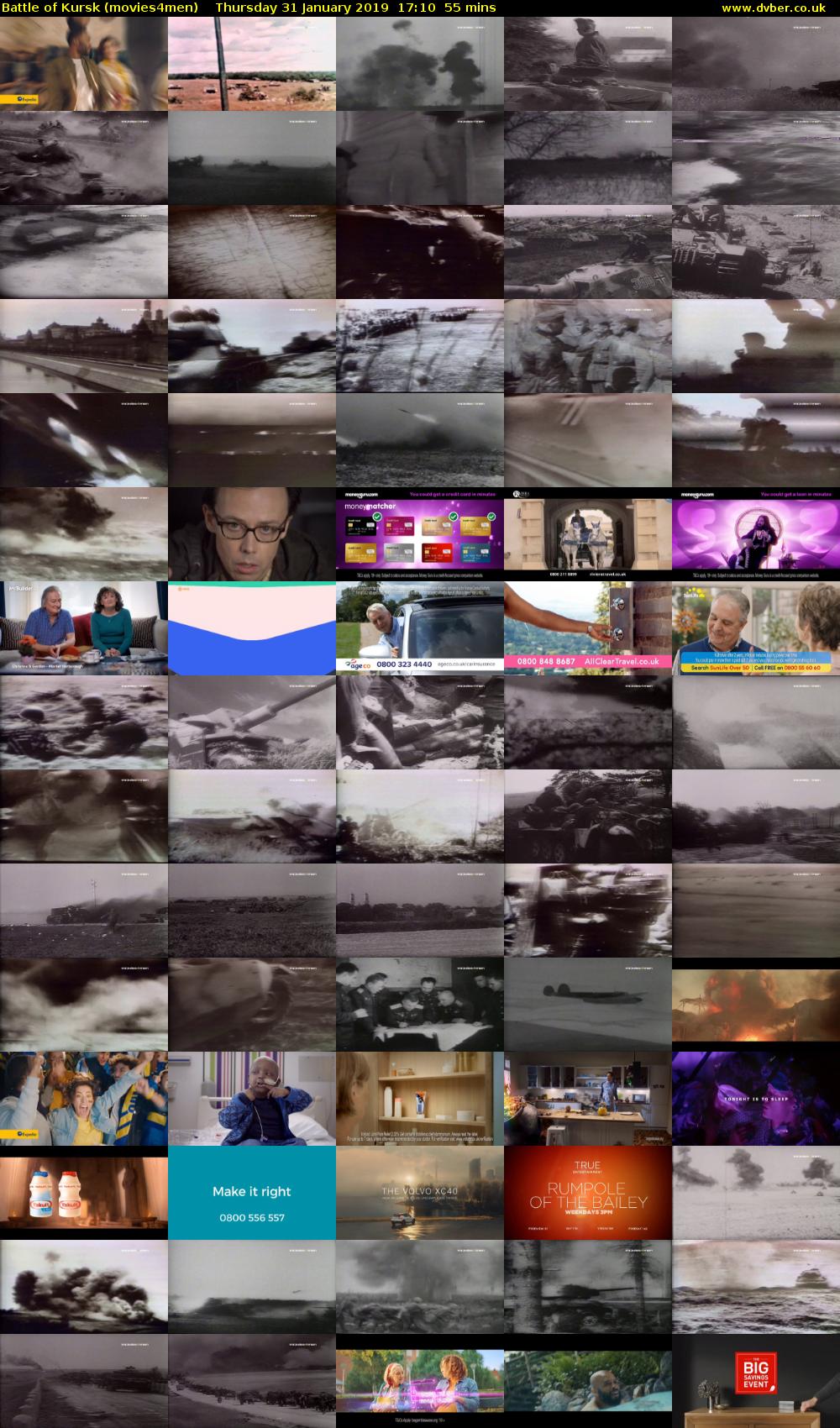 Battle of Kursk (movies4men) Thursday 31 January 2019 17:10 - 18:05